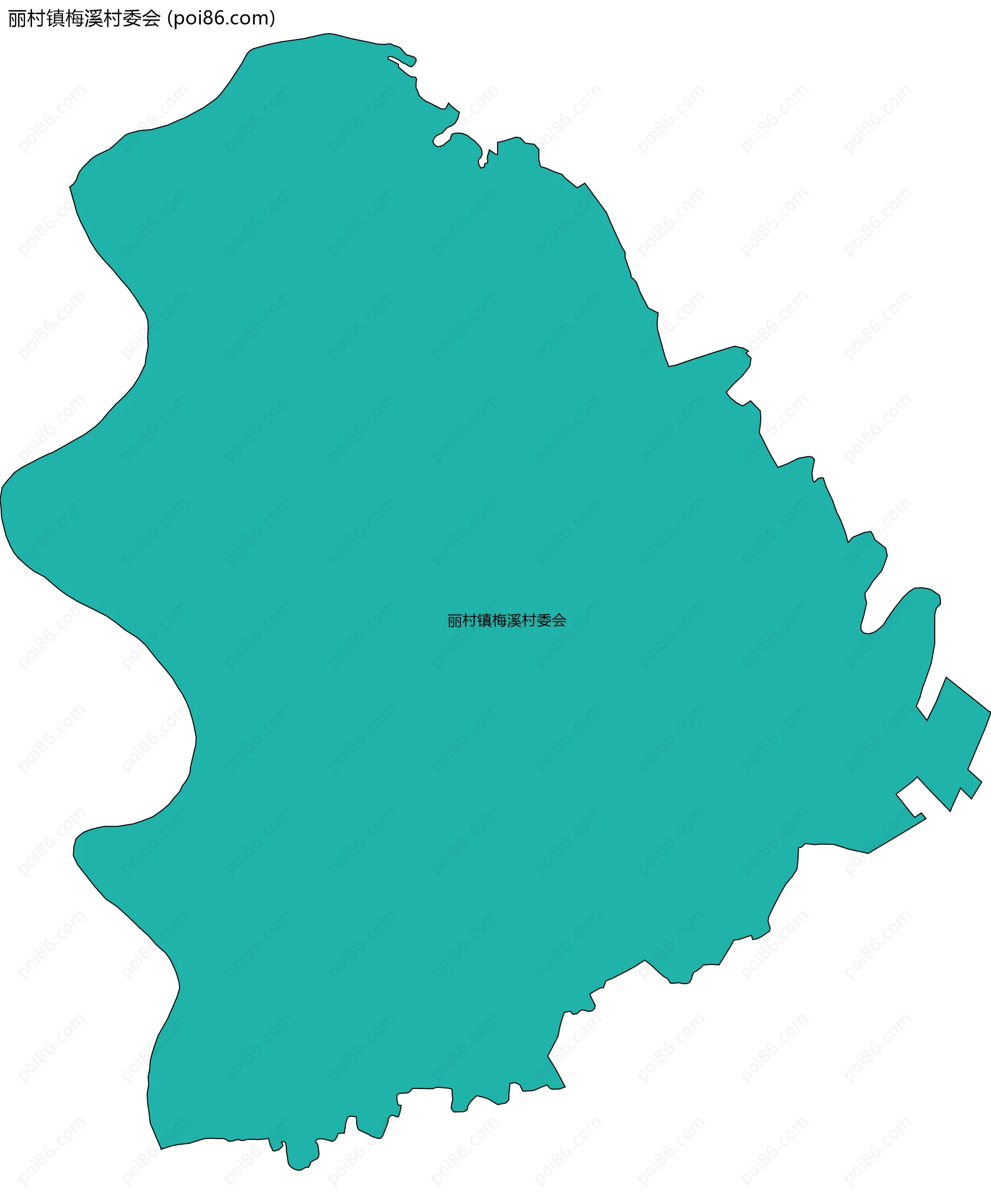 丽村镇梅溪村委会边界地图