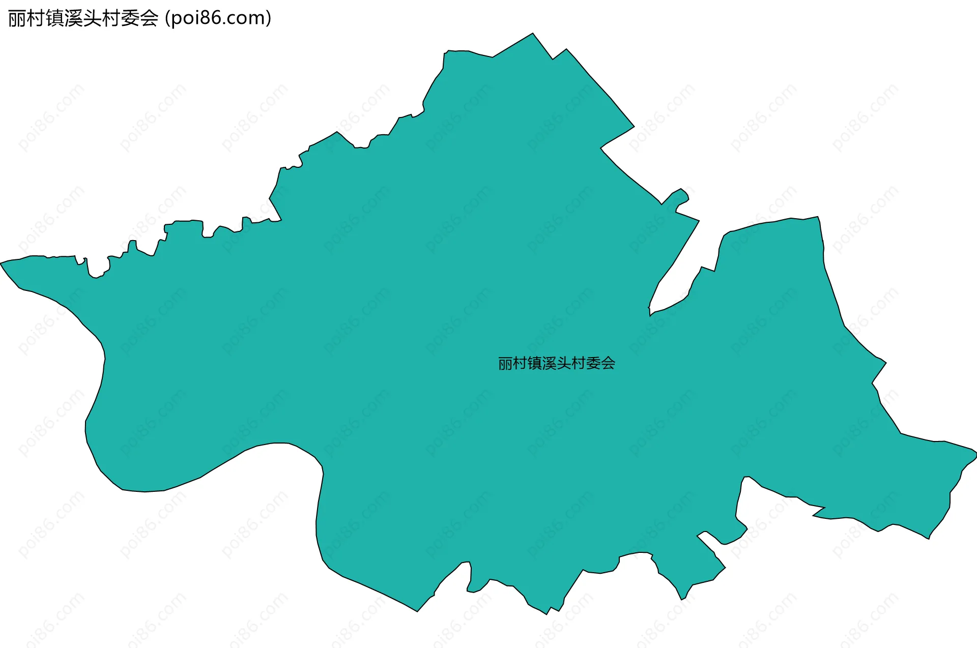 丽村镇溪头村委会边界地图