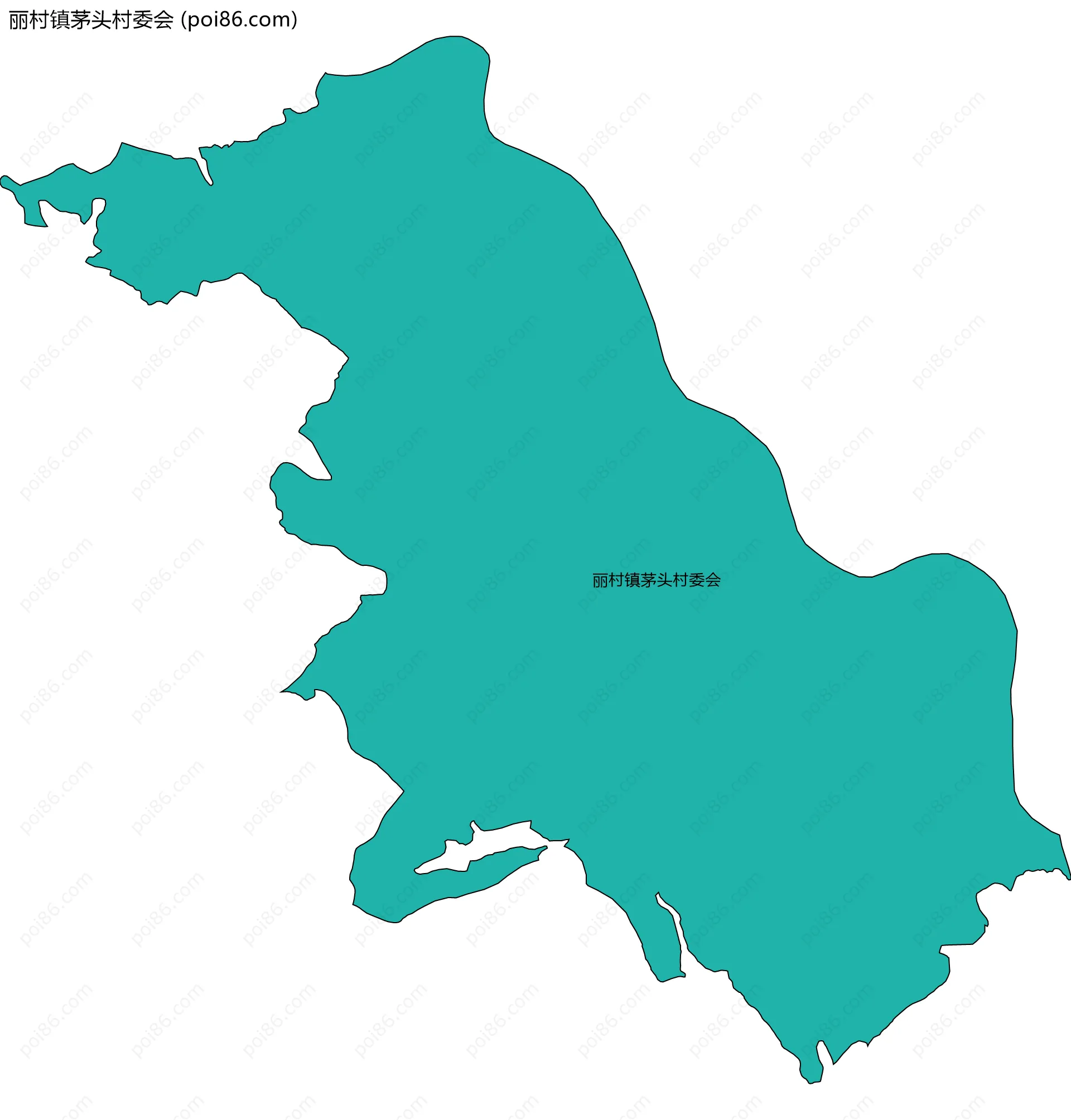 丽村镇茅头村委会边界地图