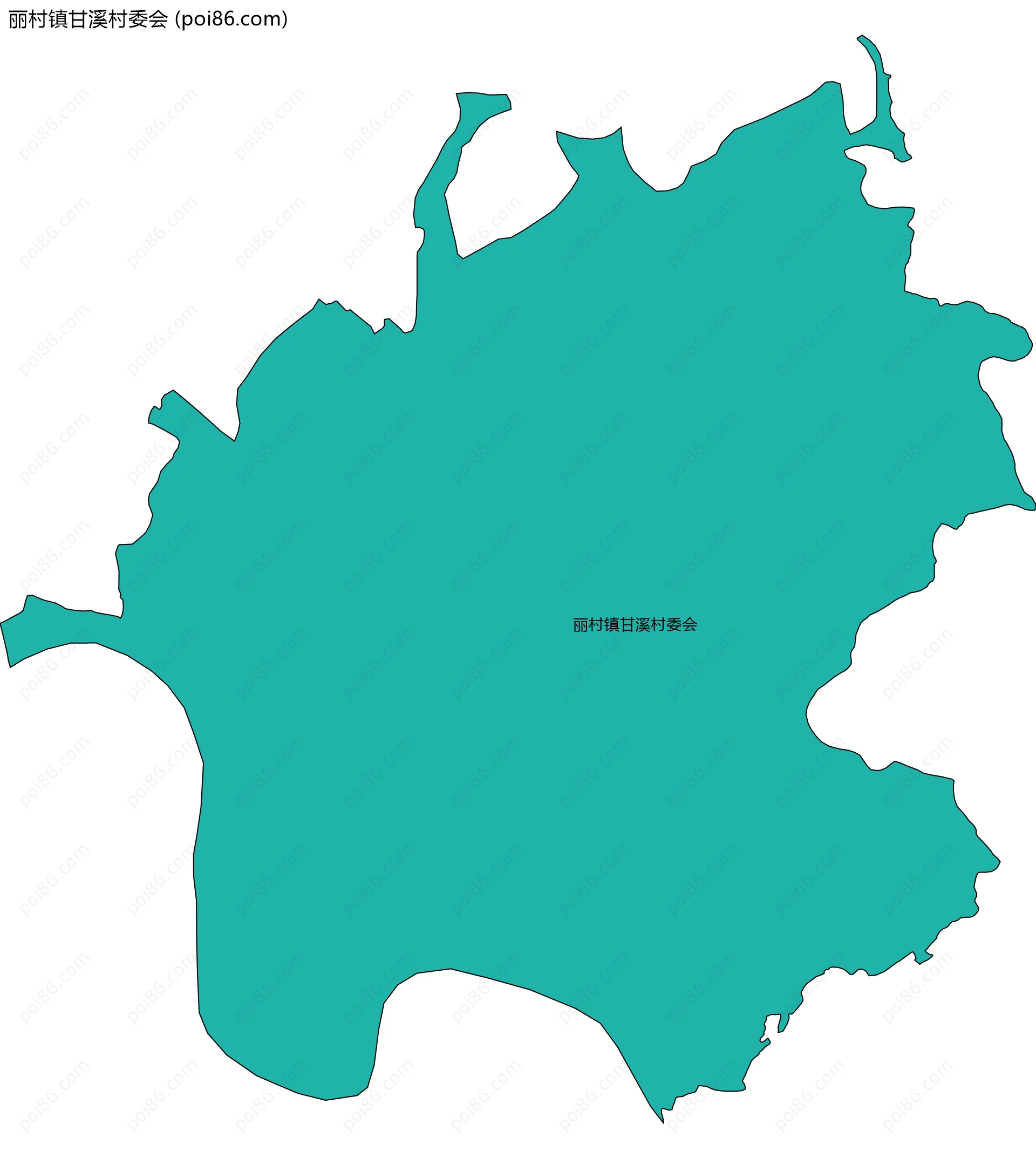 丽村镇甘溪村委会边界地图