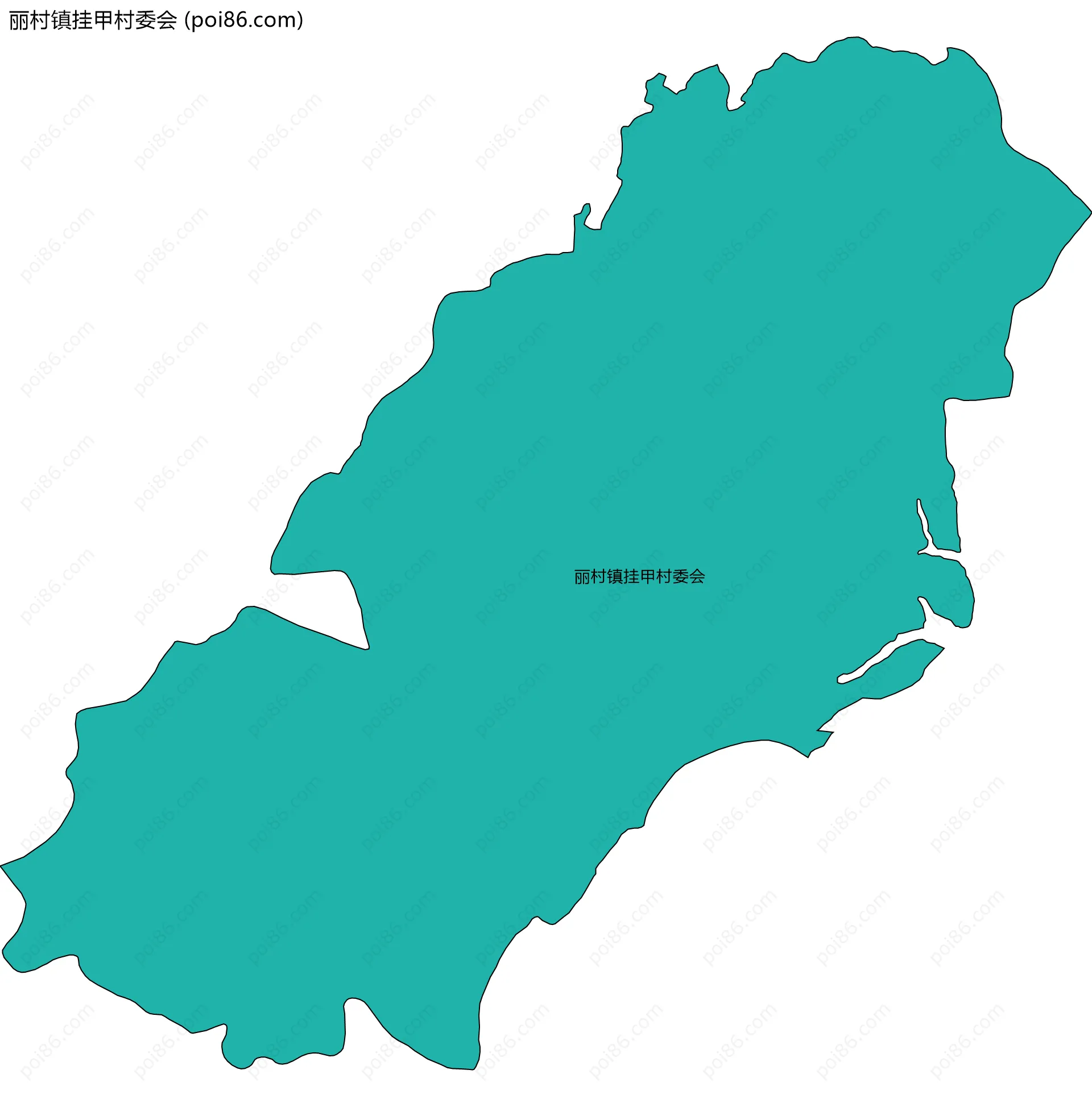 丽村镇挂甲村委会边界地图