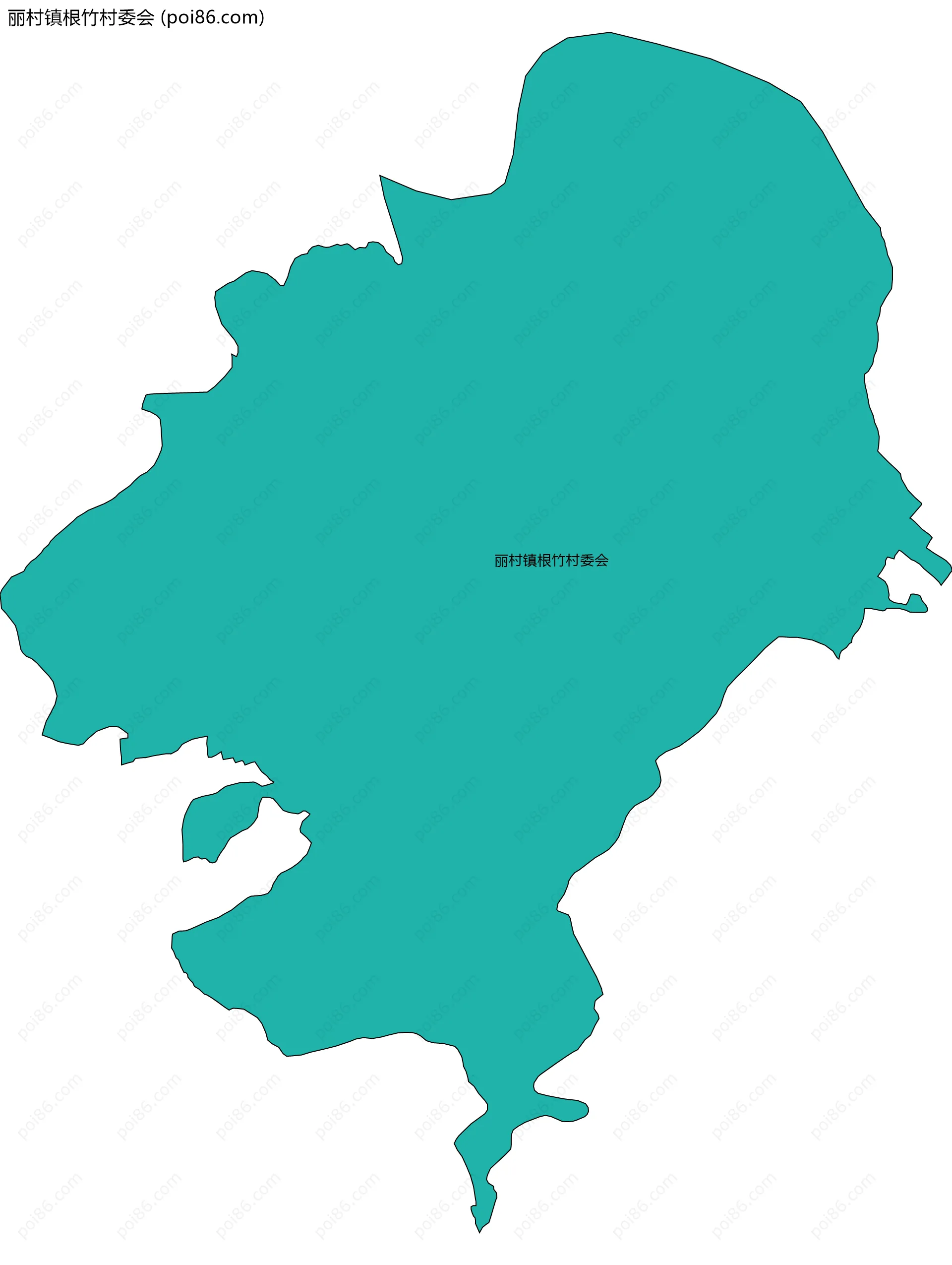 丽村镇根竹村委会边界地图