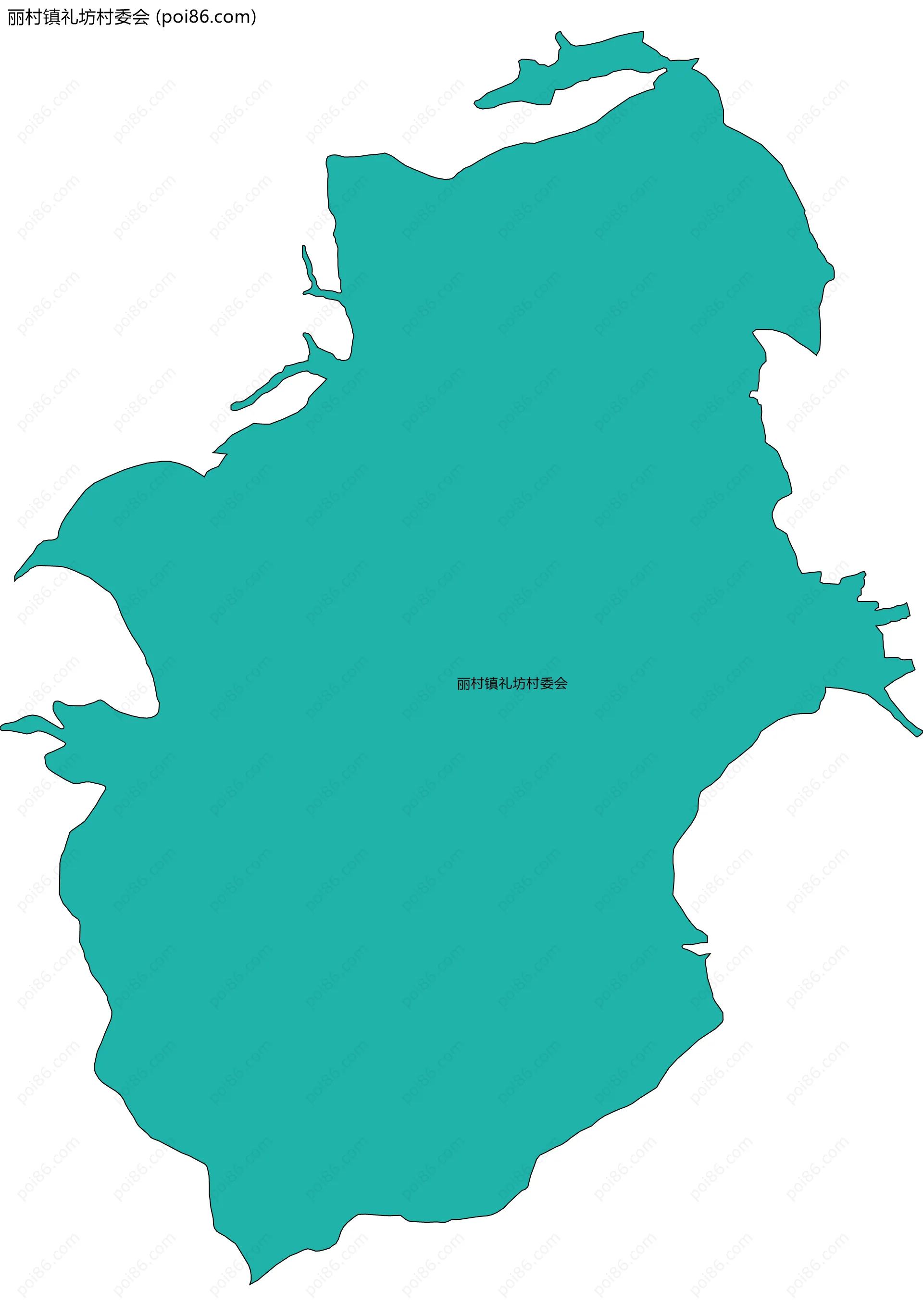 丽村镇礼坊村委会边界地图