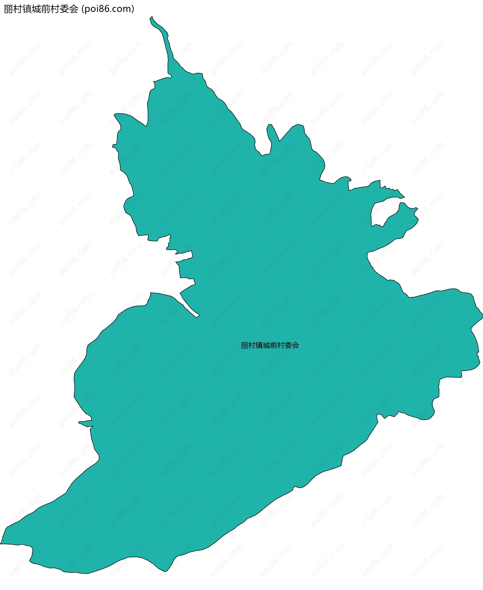 丽村镇城前村委会边界地图