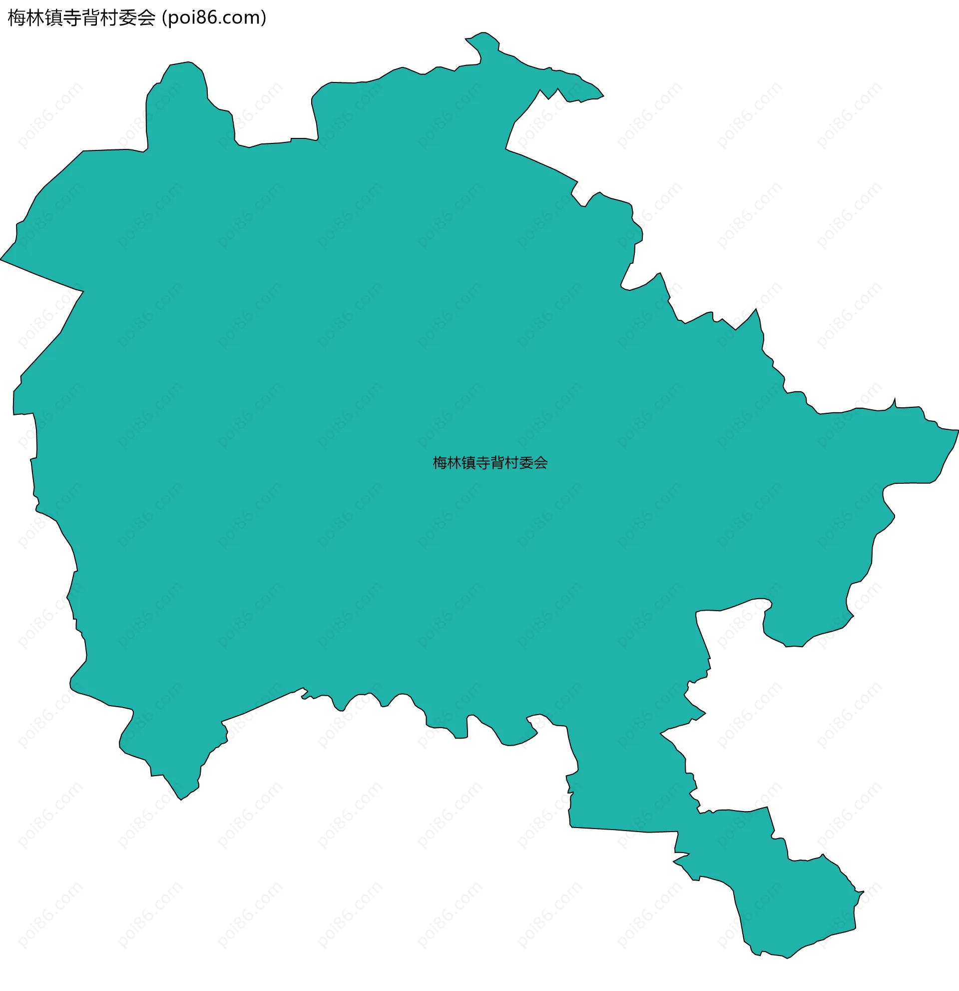 梅林镇寺背村委会边界地图