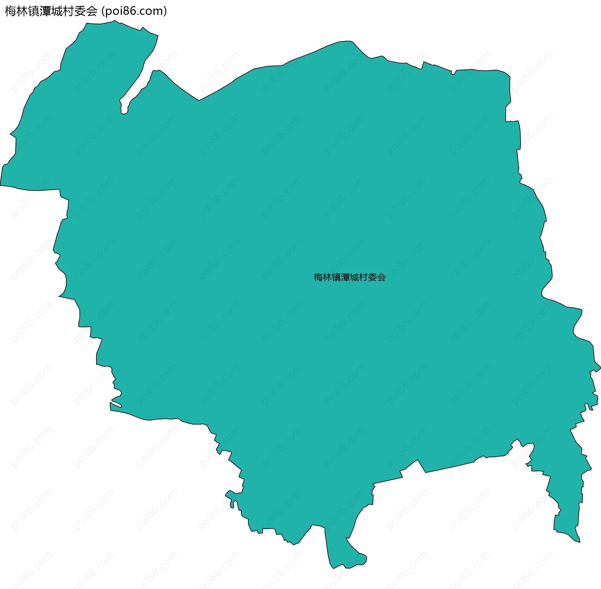 梅林镇潭城村委会边界地图