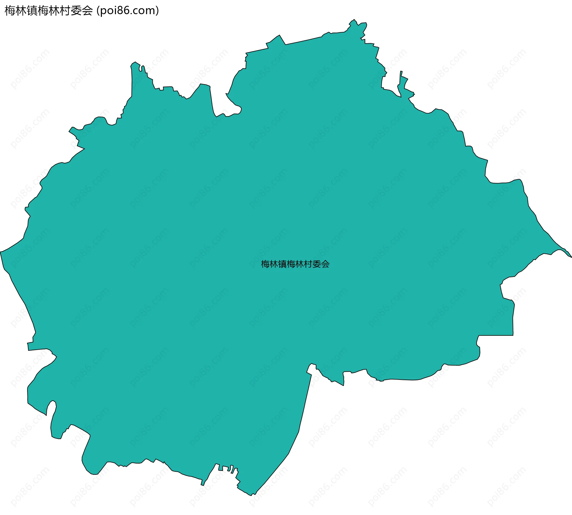 梅林镇梅林村委会边界地图