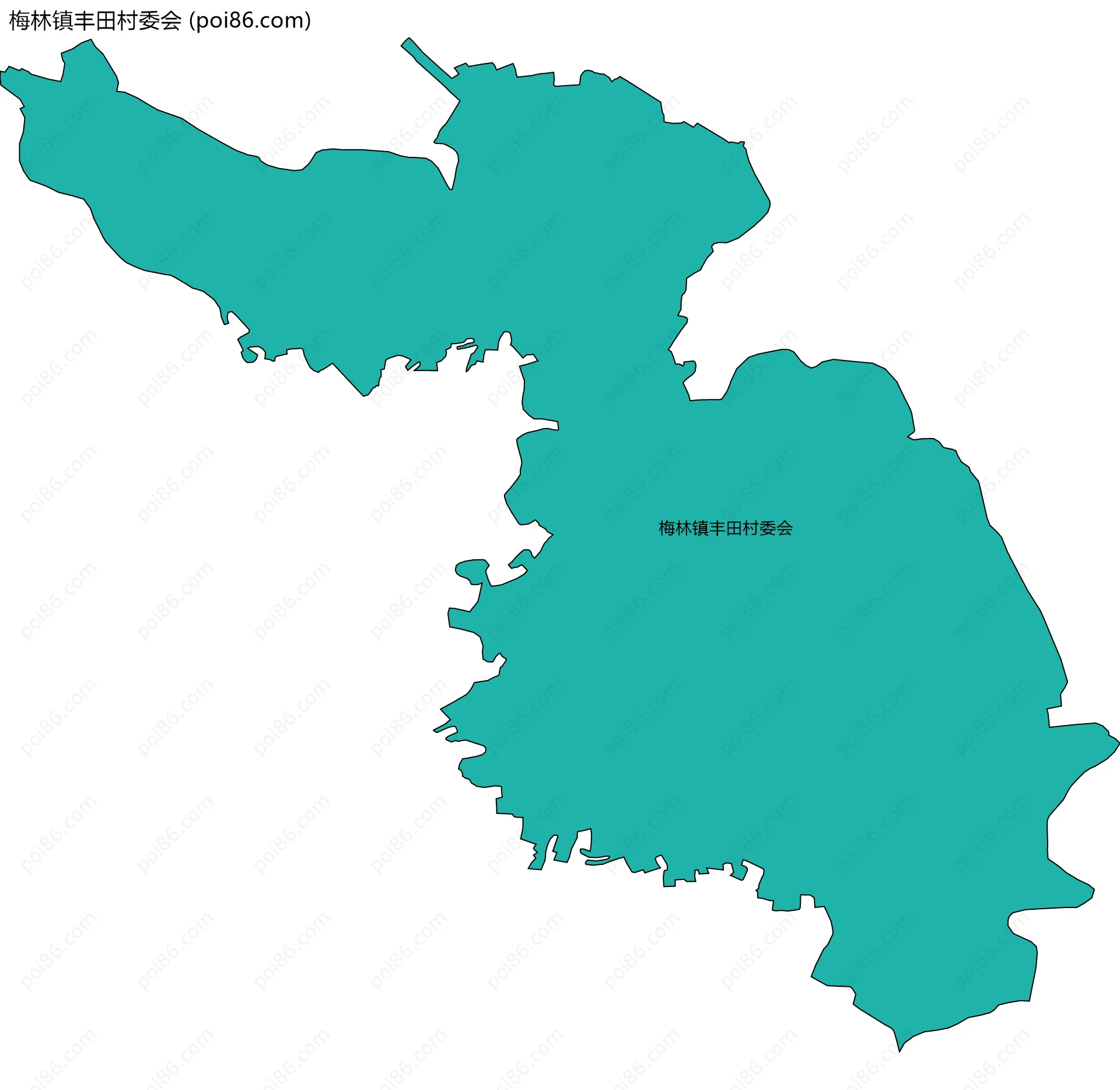 梅林镇丰田村委会边界地图