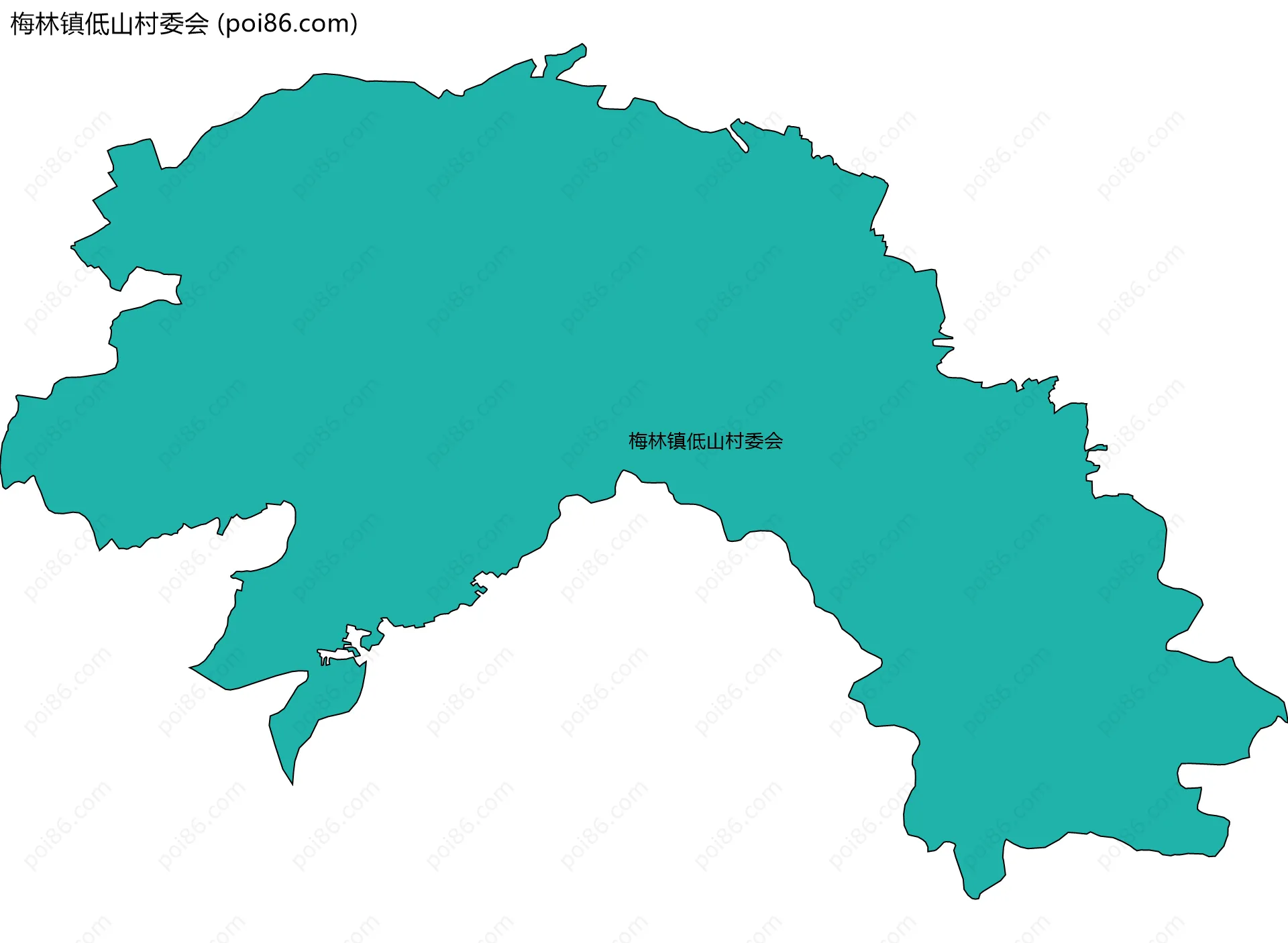 梅林镇低山村委会边界地图