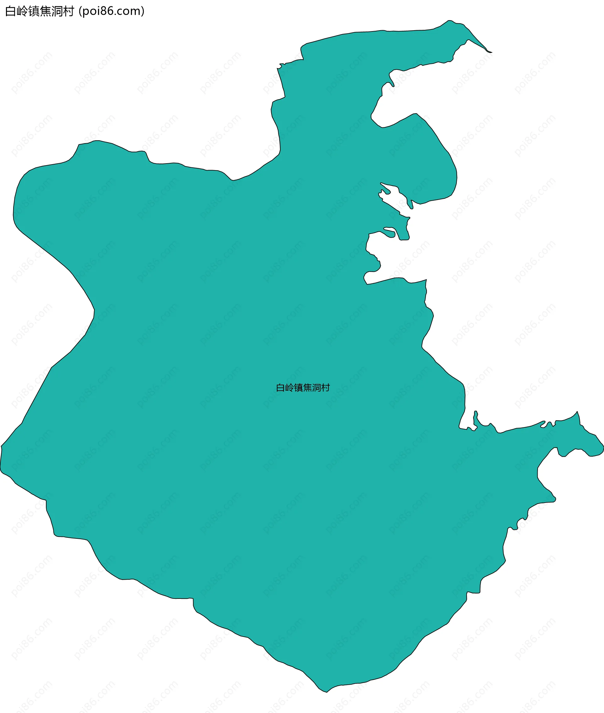 白岭镇焦洞村边界地图