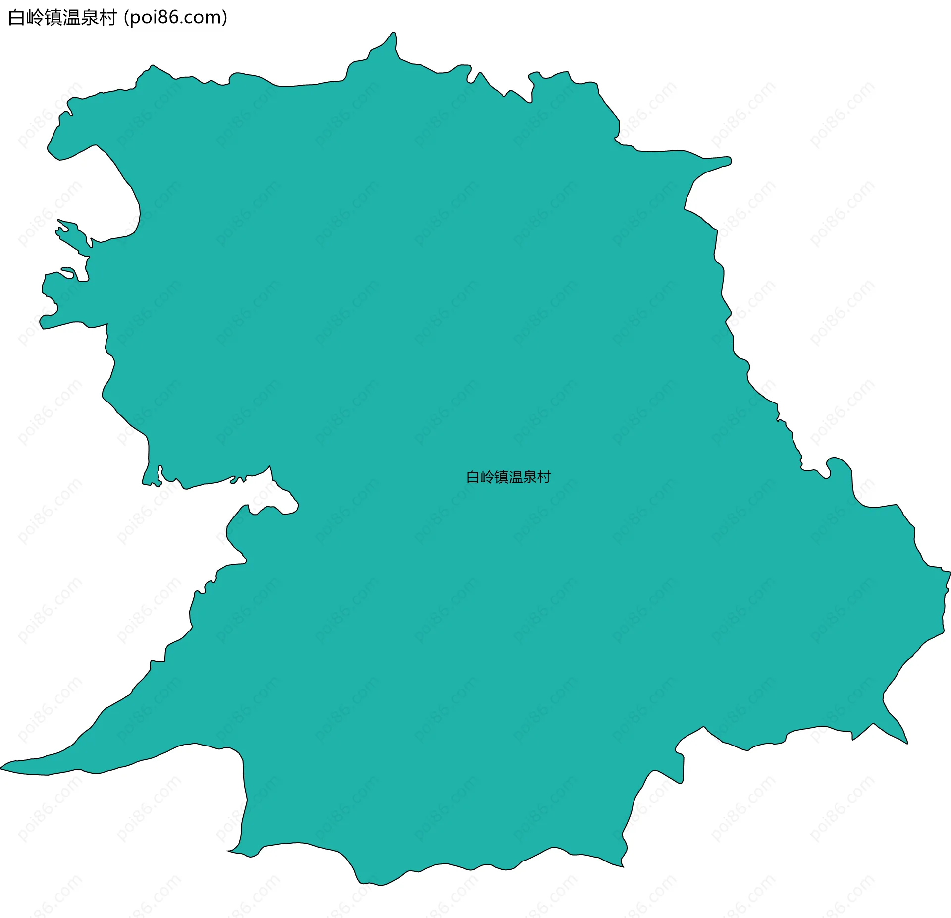 白岭镇温泉村边界地图