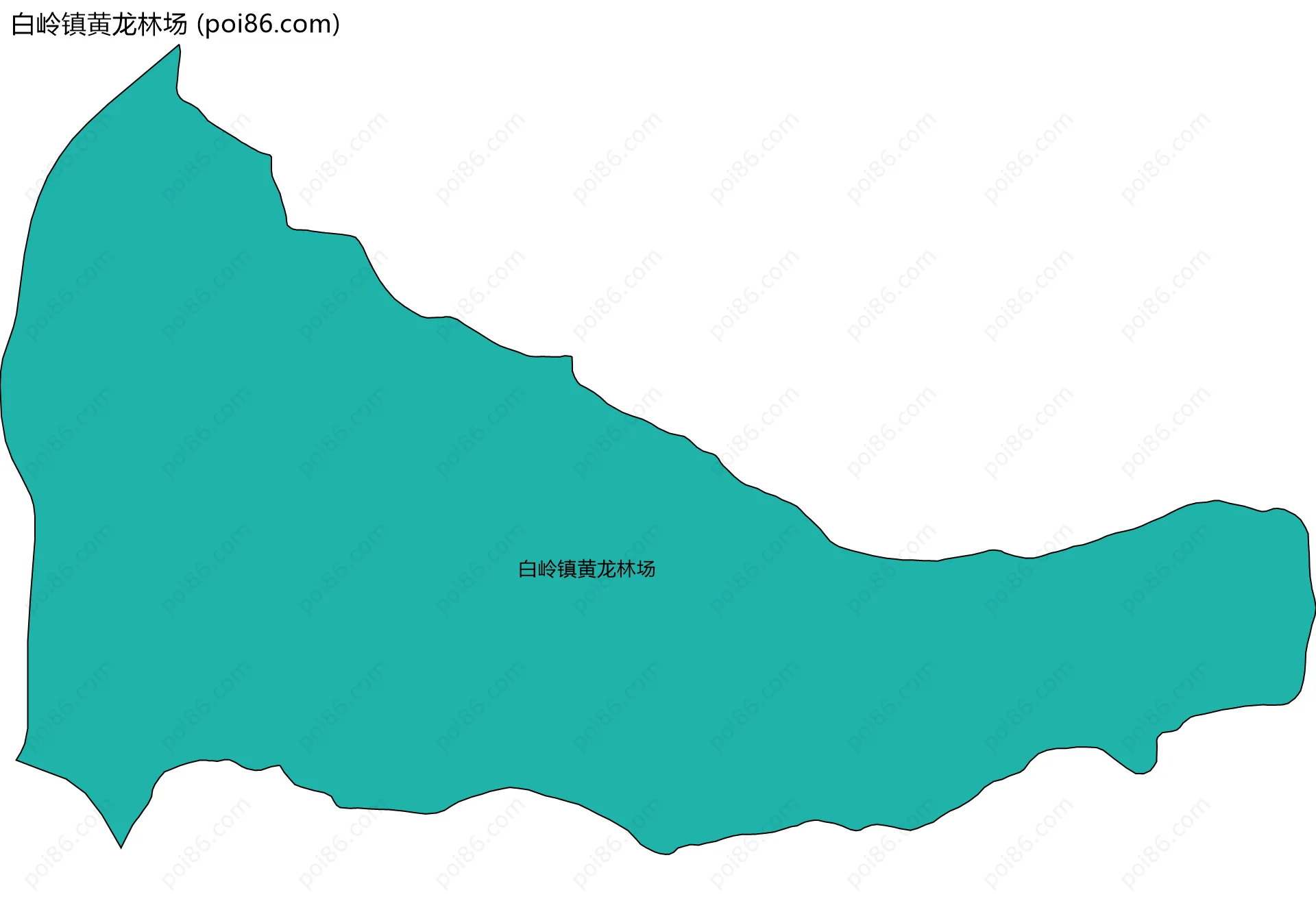 白岭镇黄龙林场边界地图