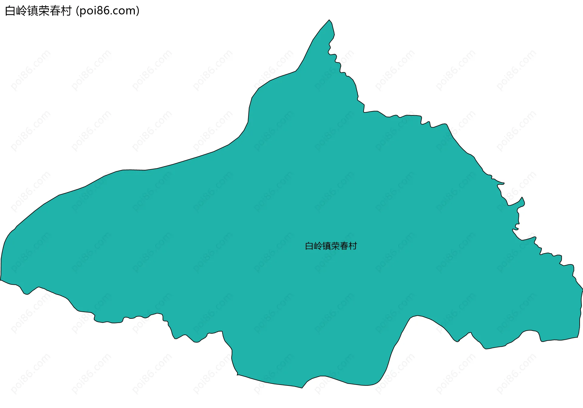 白岭镇荣春村边界地图