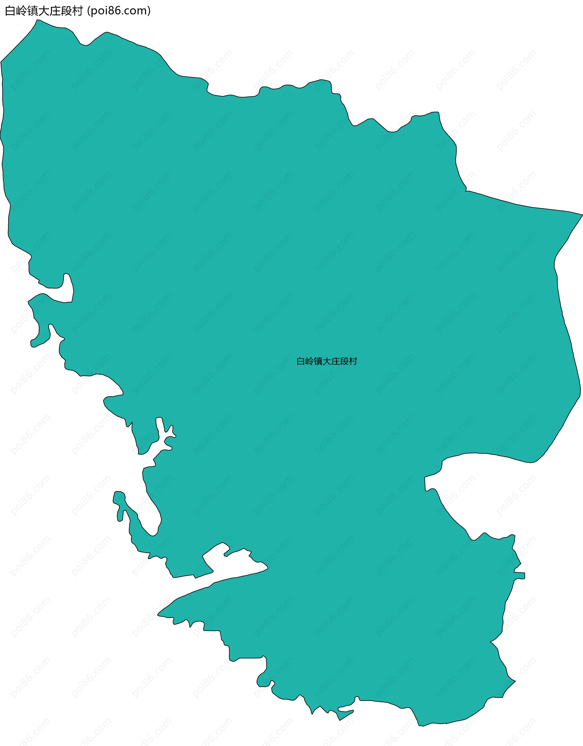 白岭镇大庄段村边界地图