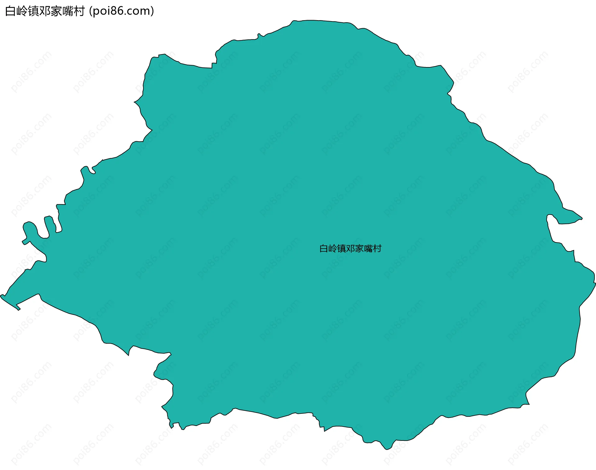 白岭镇邓家嘴村边界地图