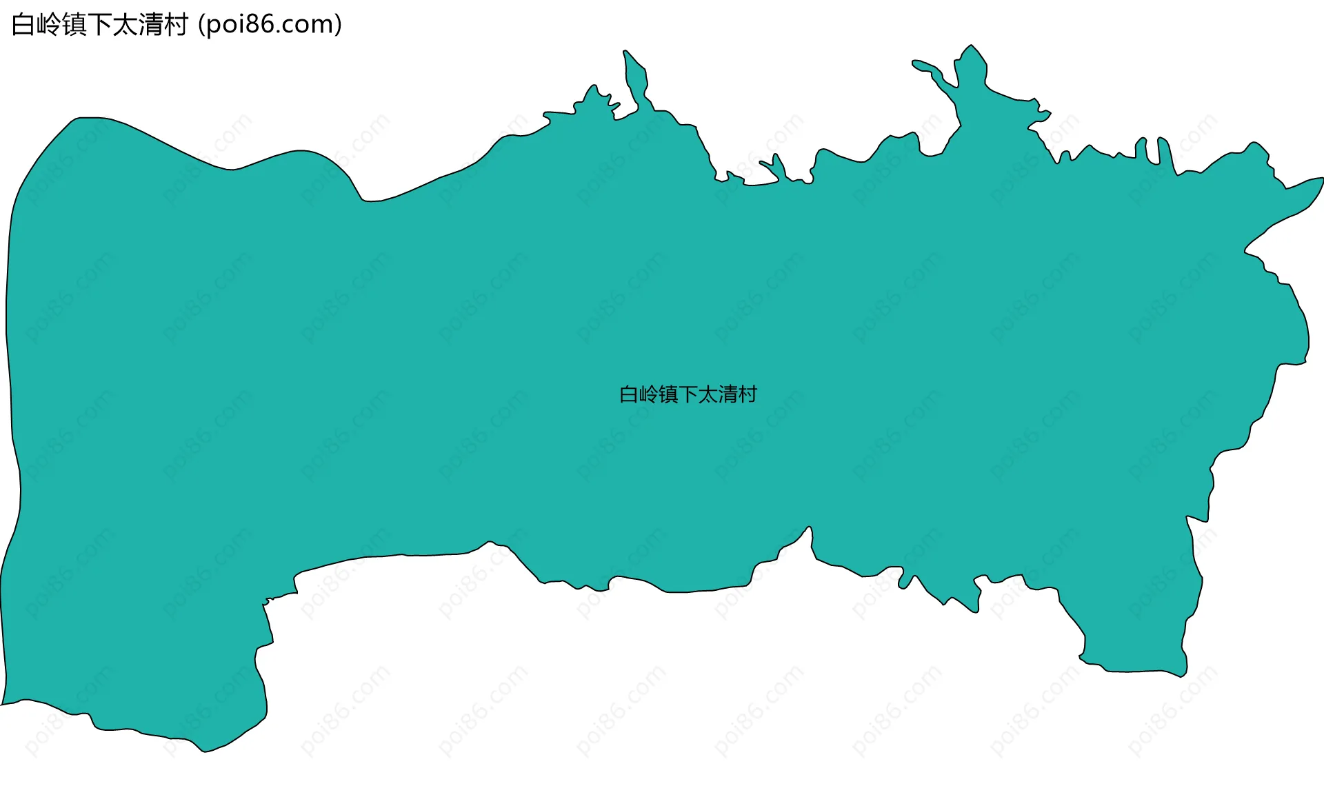 白岭镇下太清村边界地图