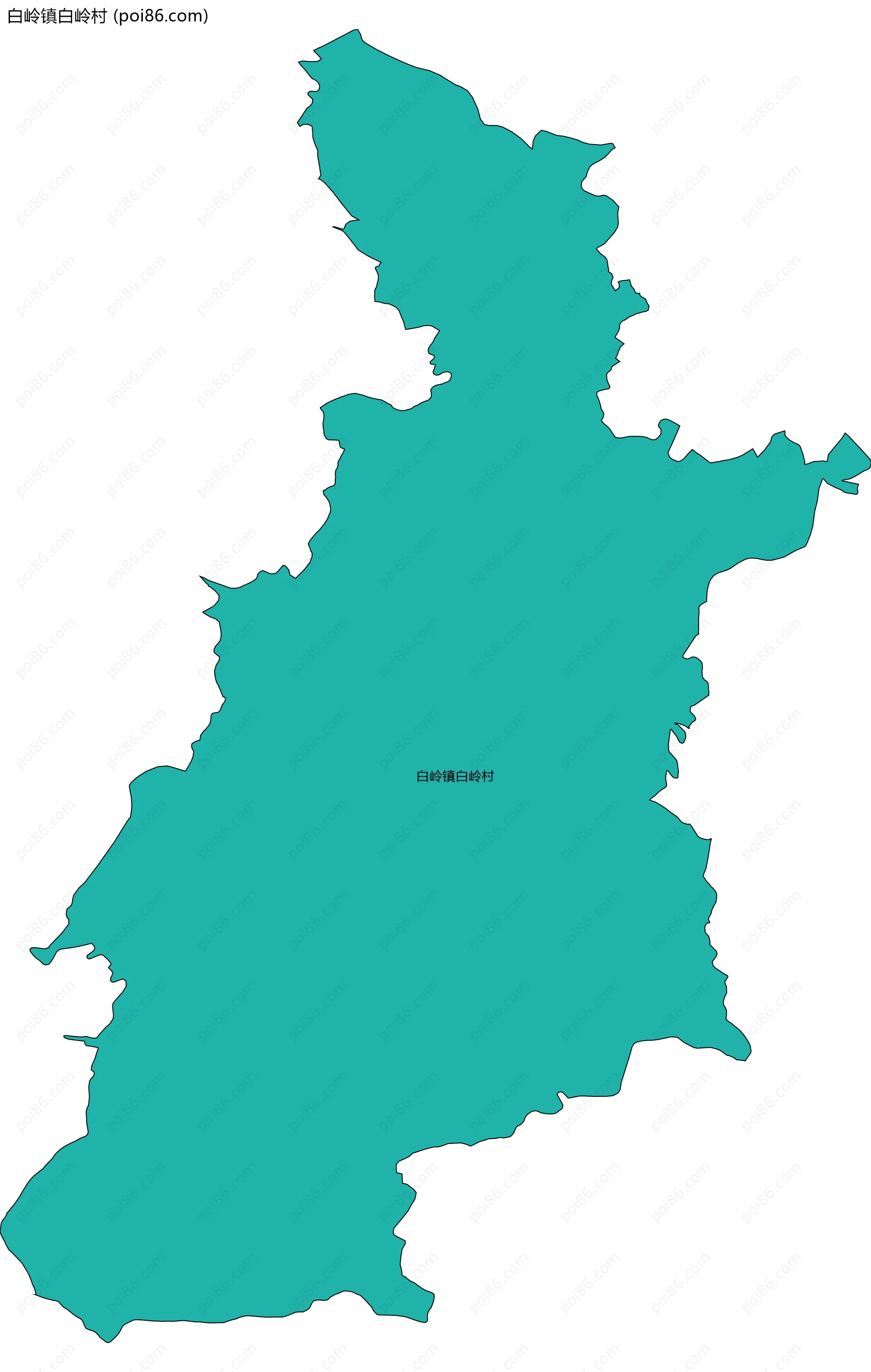 白岭镇白岭村边界地图