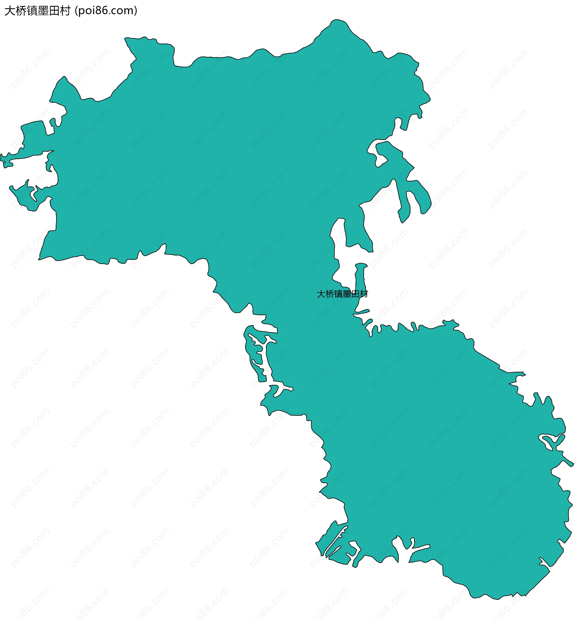 大桥镇墨田村边界地图