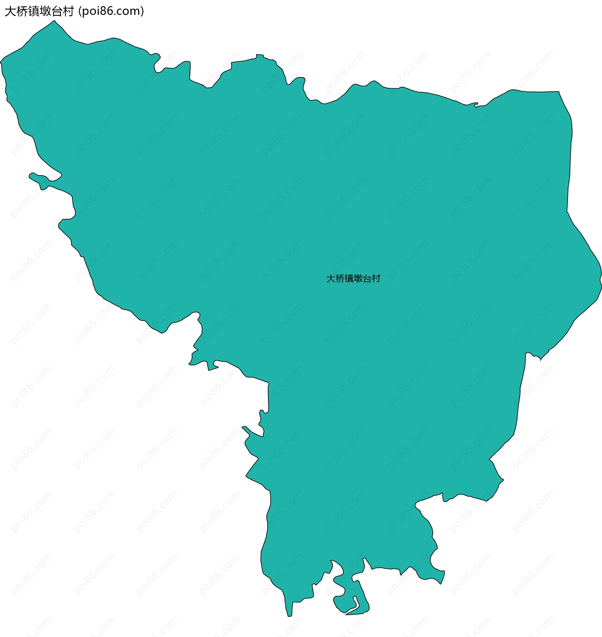 大桥镇墩台村边界地图