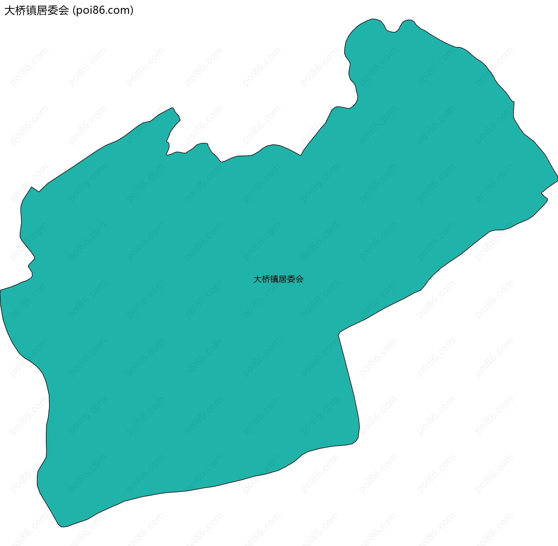 大桥镇居委会边界地图