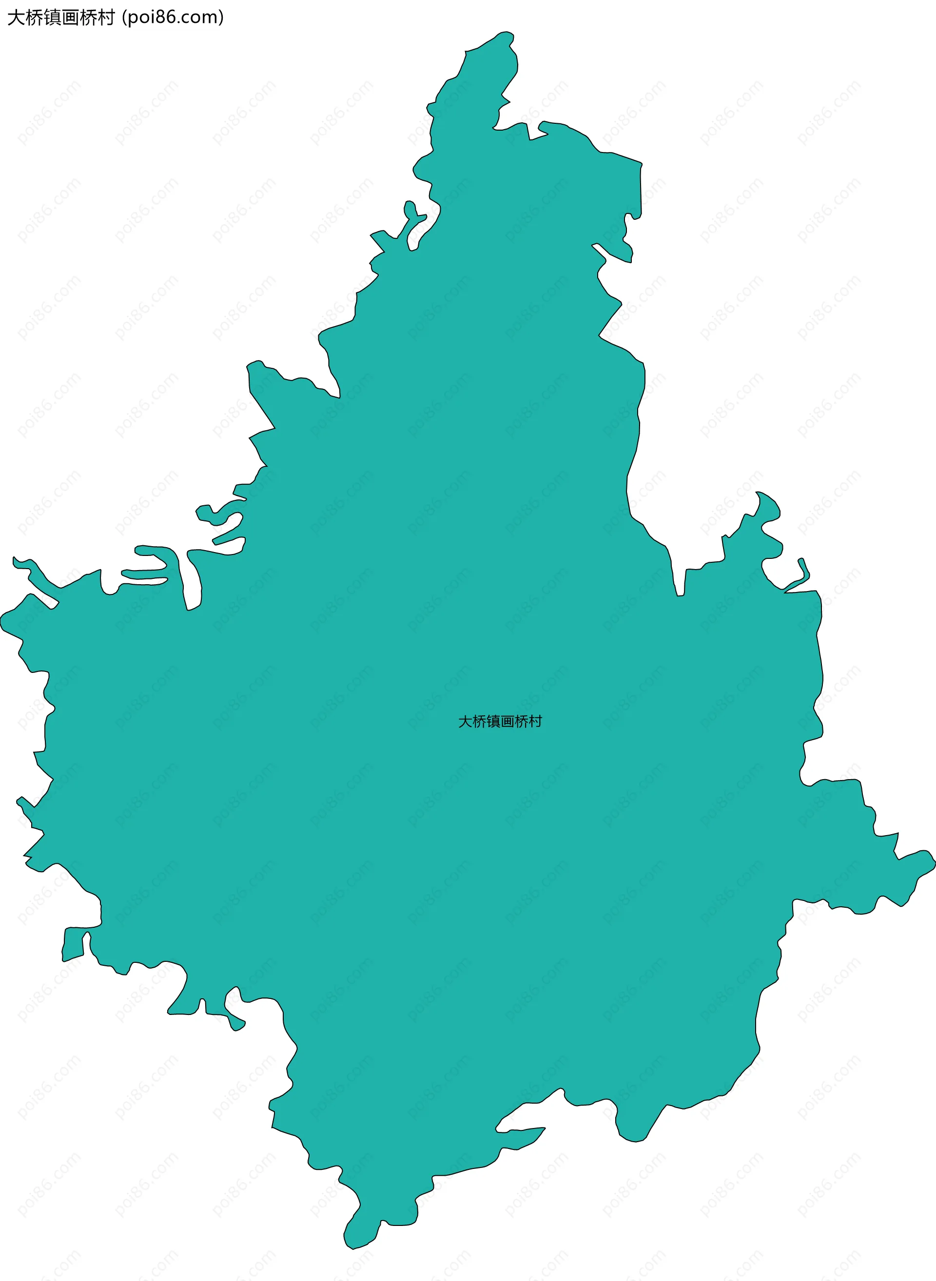 大桥镇画桥村边界地图