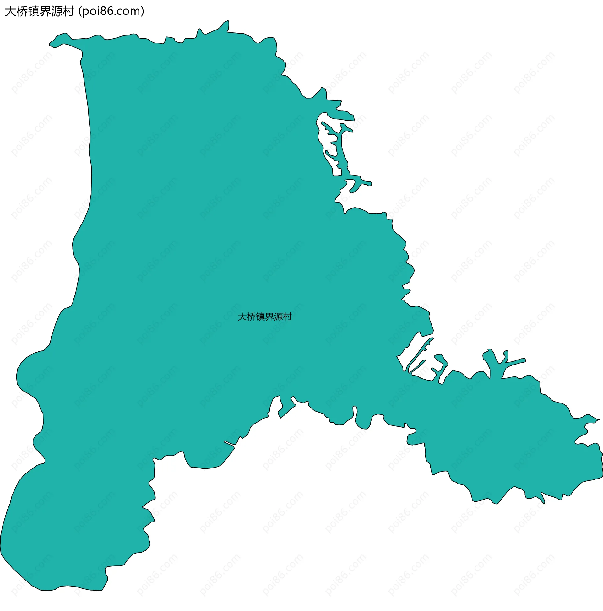 大桥镇界源村边界地图