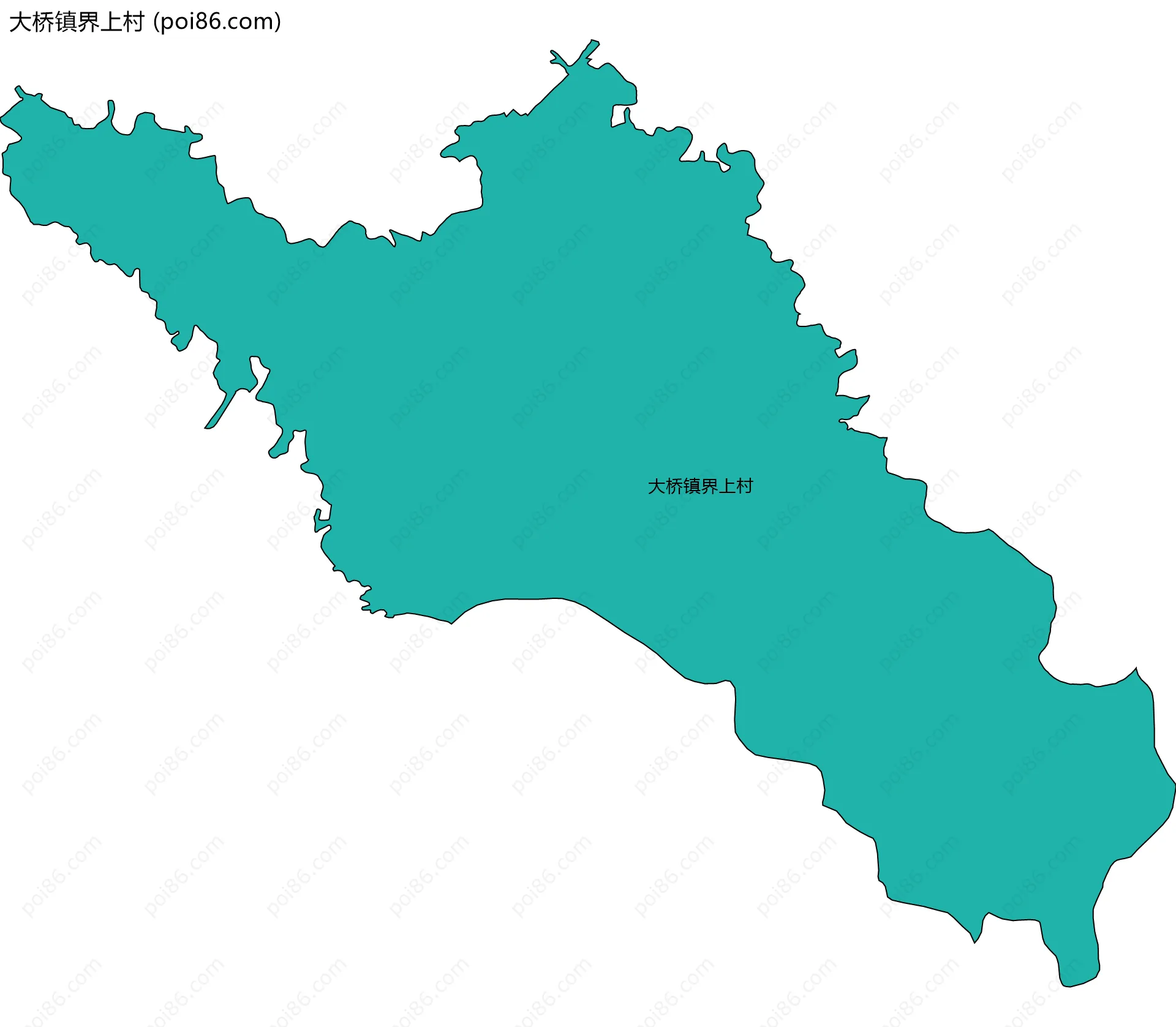 大桥镇界上村边界地图