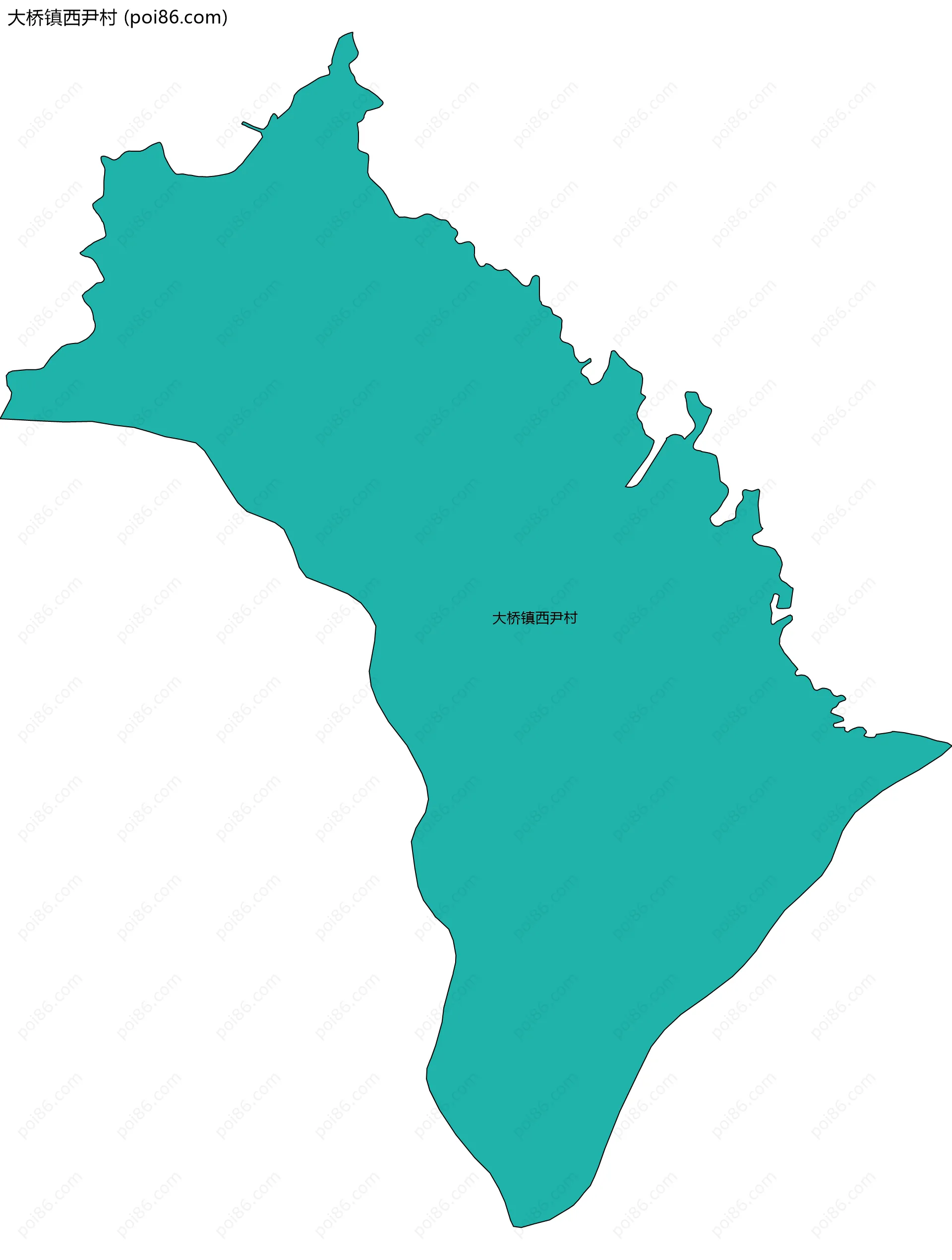 大桥镇西尹村边界地图