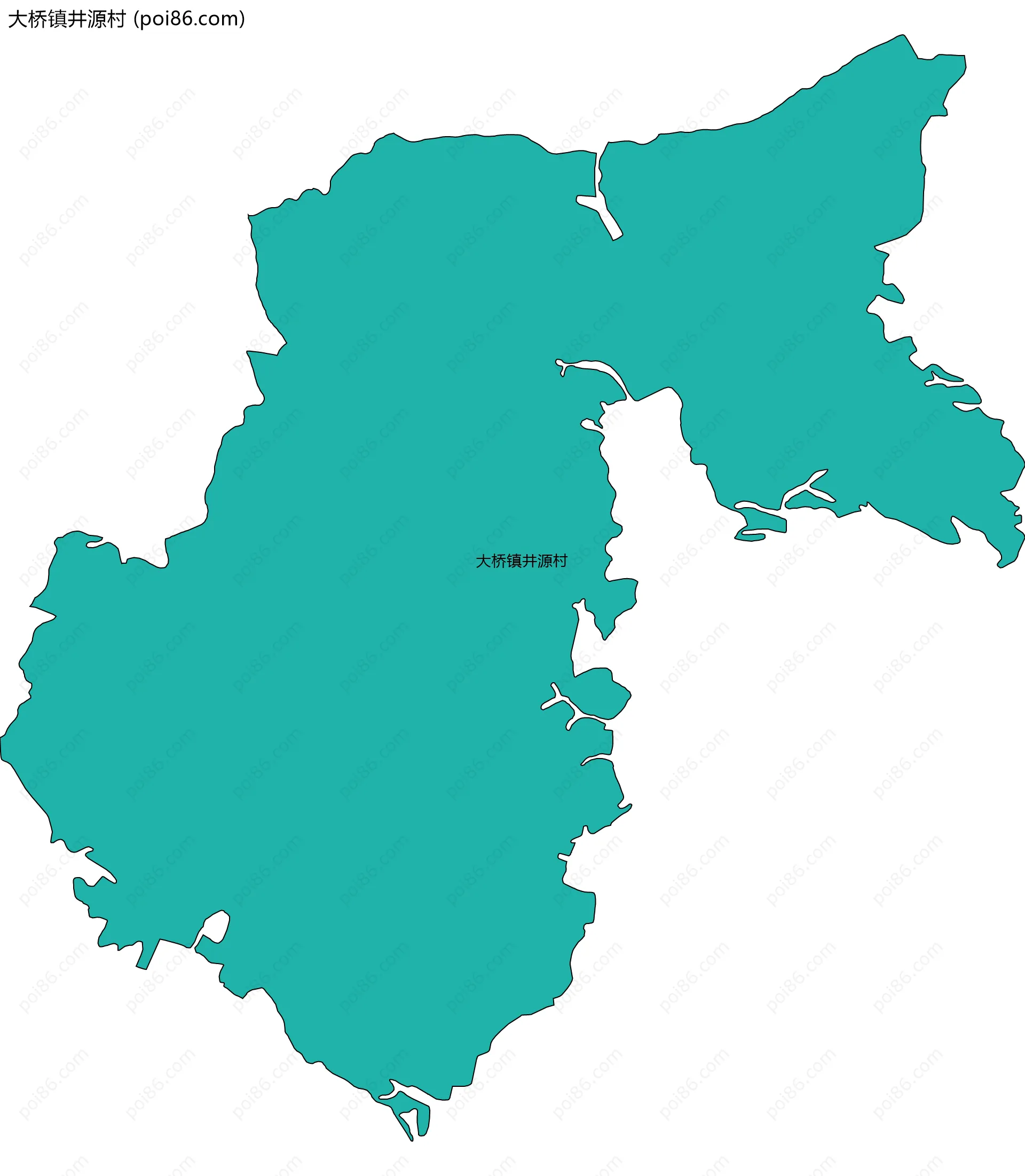 大桥镇井源村边界地图