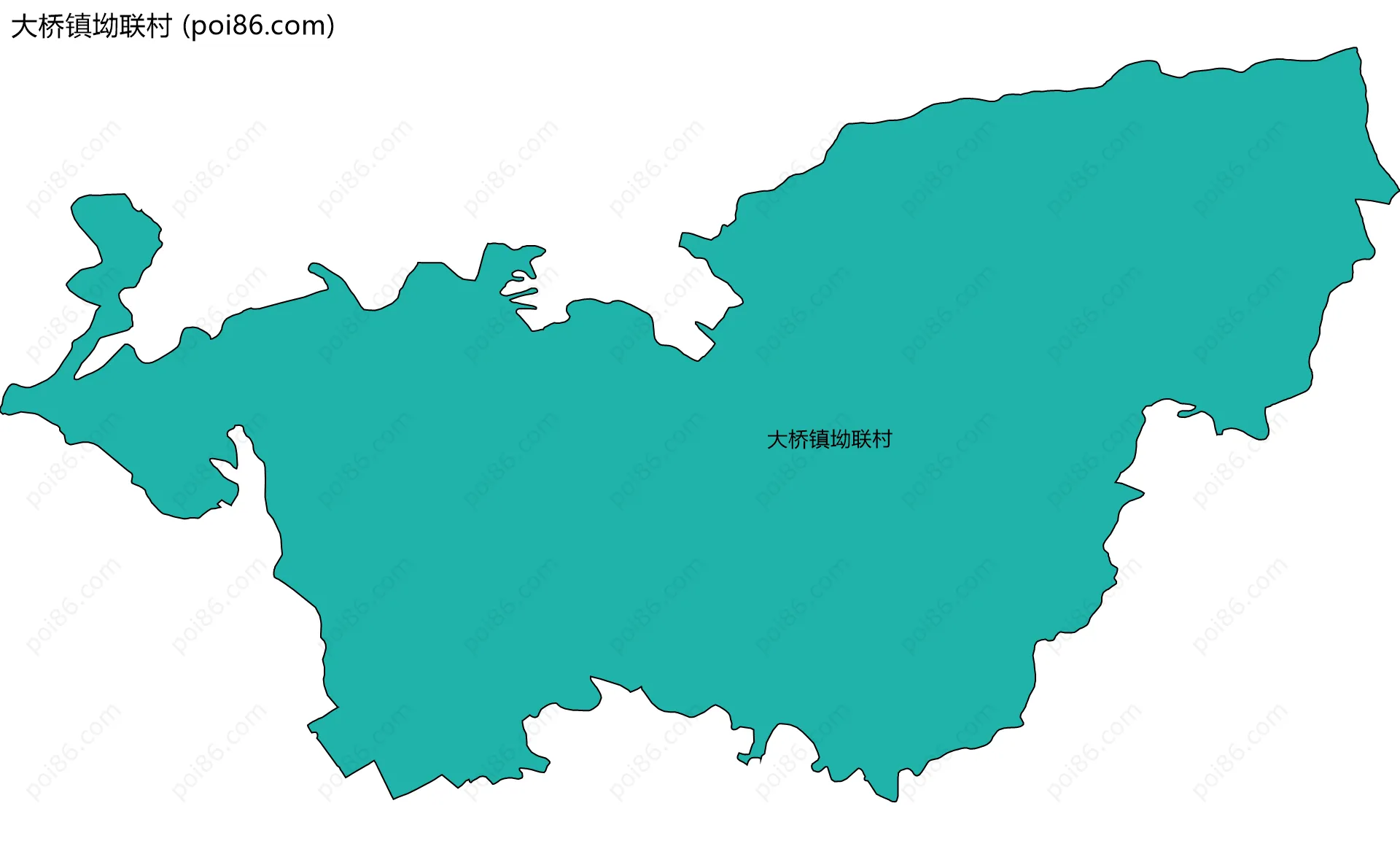 大桥镇坳联村边界地图