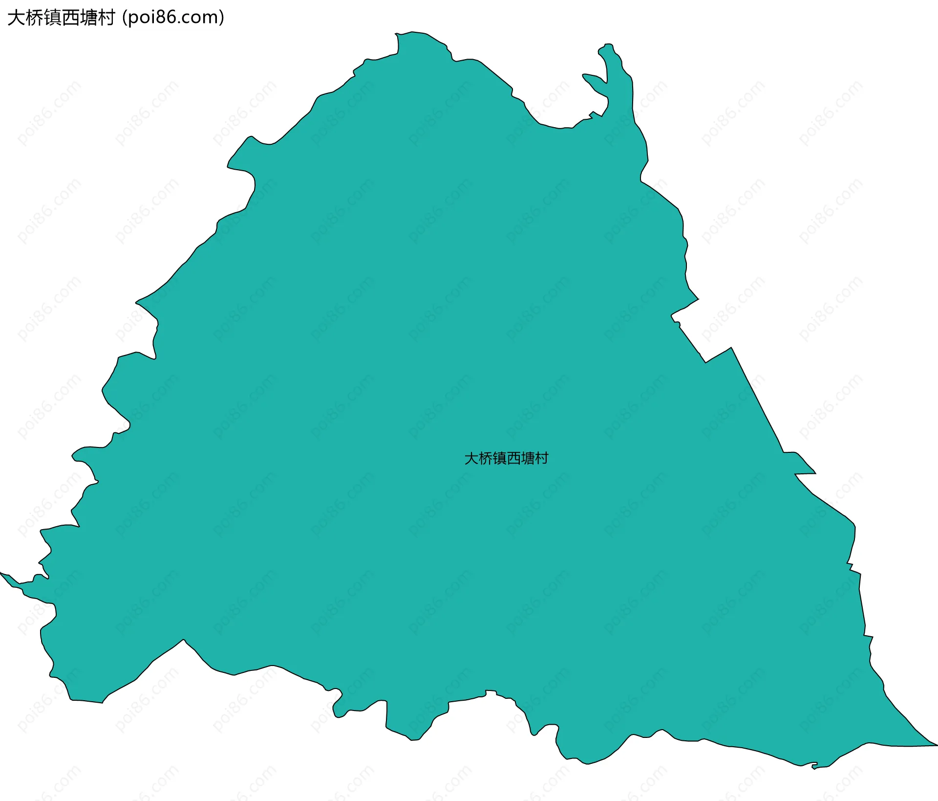 大桥镇西塘村边界地图