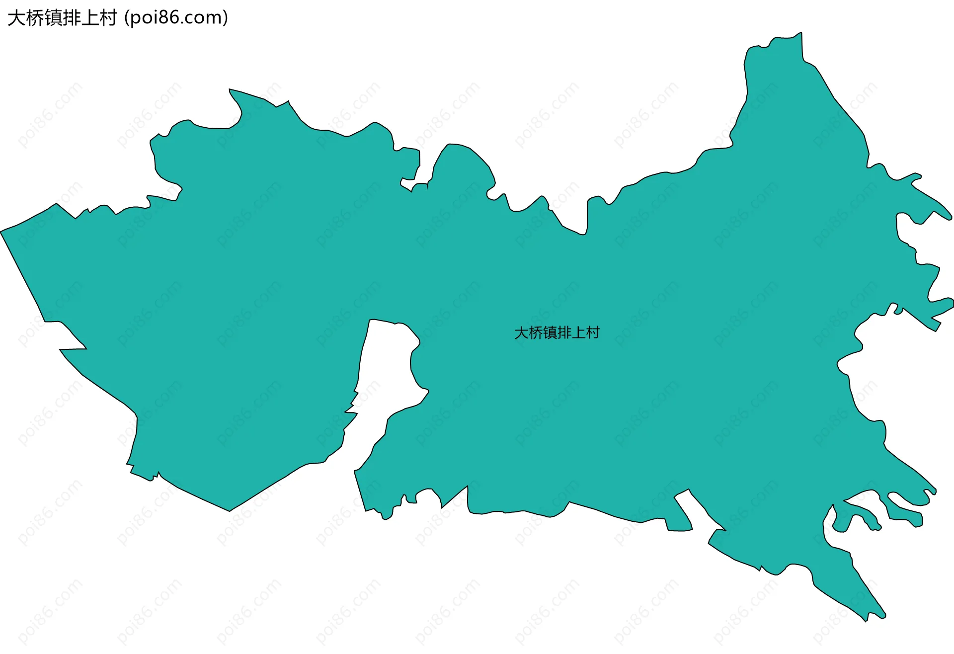 大桥镇排上村边界地图