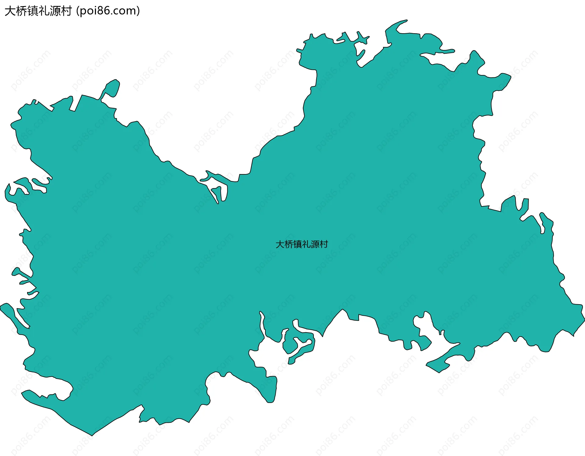 大桥镇礼源村边界地图