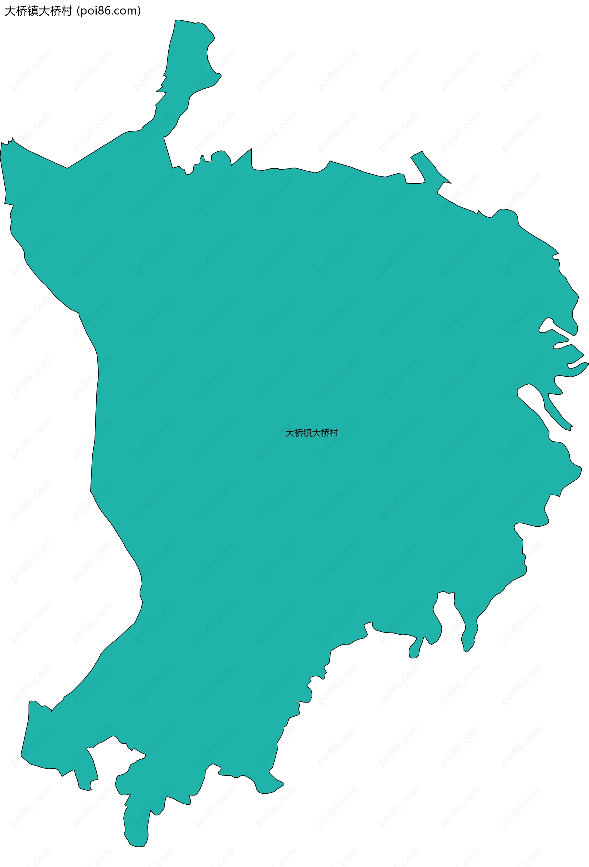 大桥镇大桥村边界地图