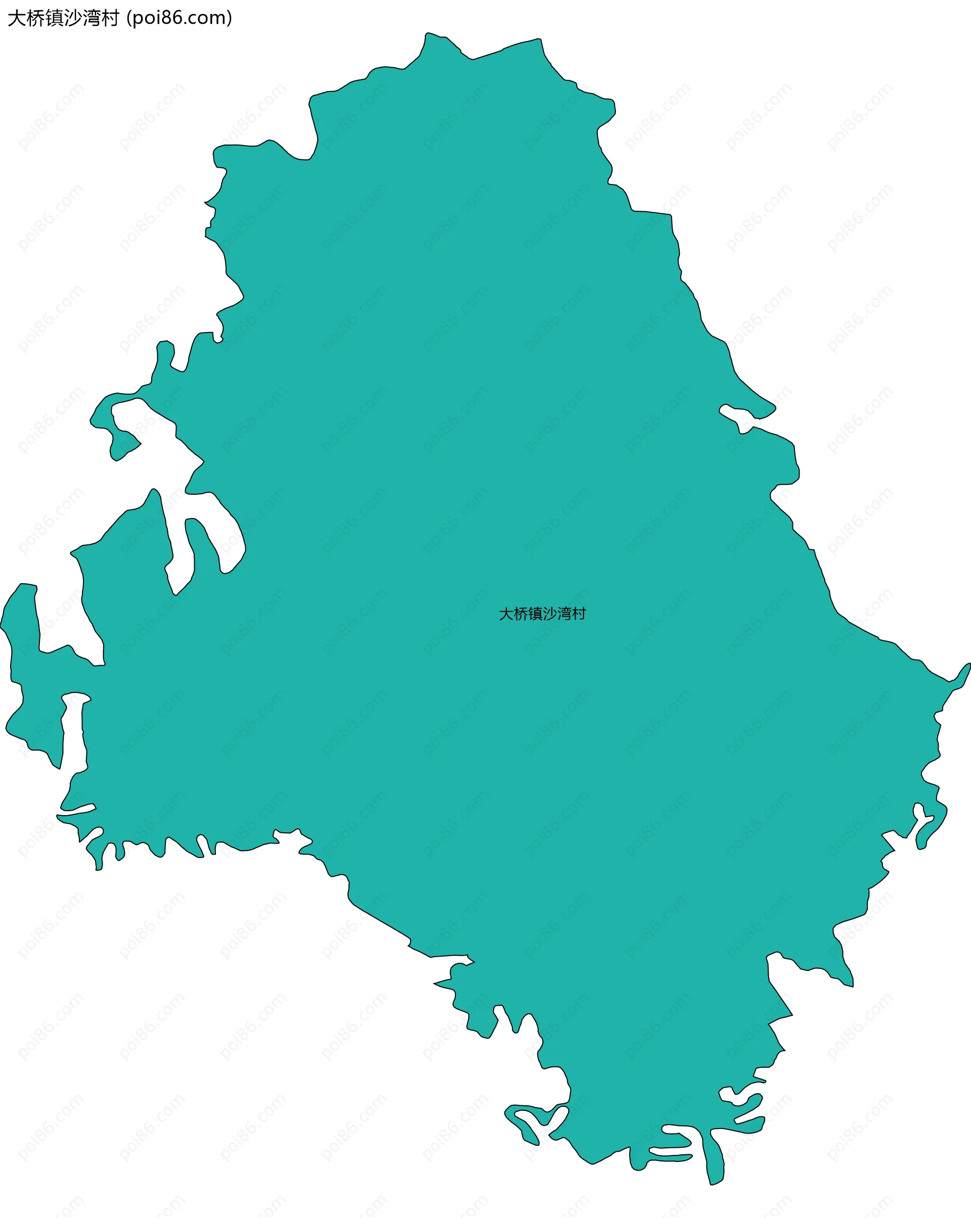 大桥镇沙湾村边界地图