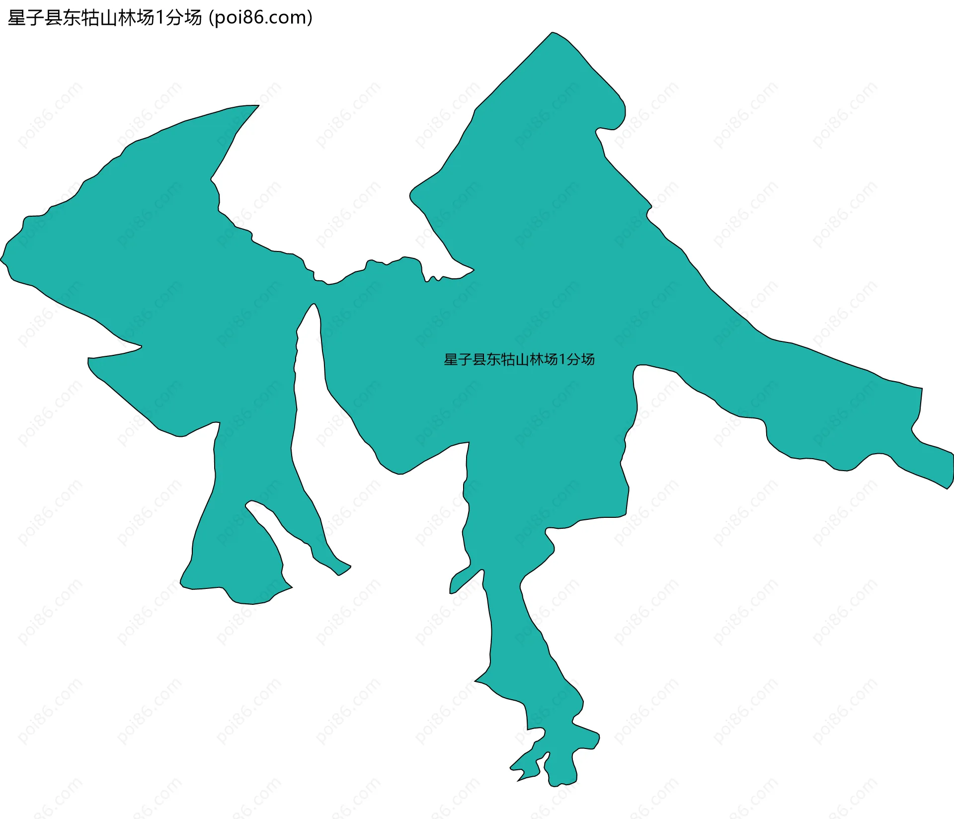 星子县东牯山林场1分场边界地图