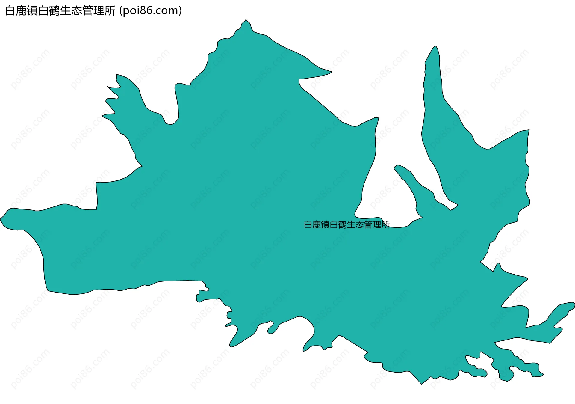 白鹿镇白鹤生态管理所边界地图