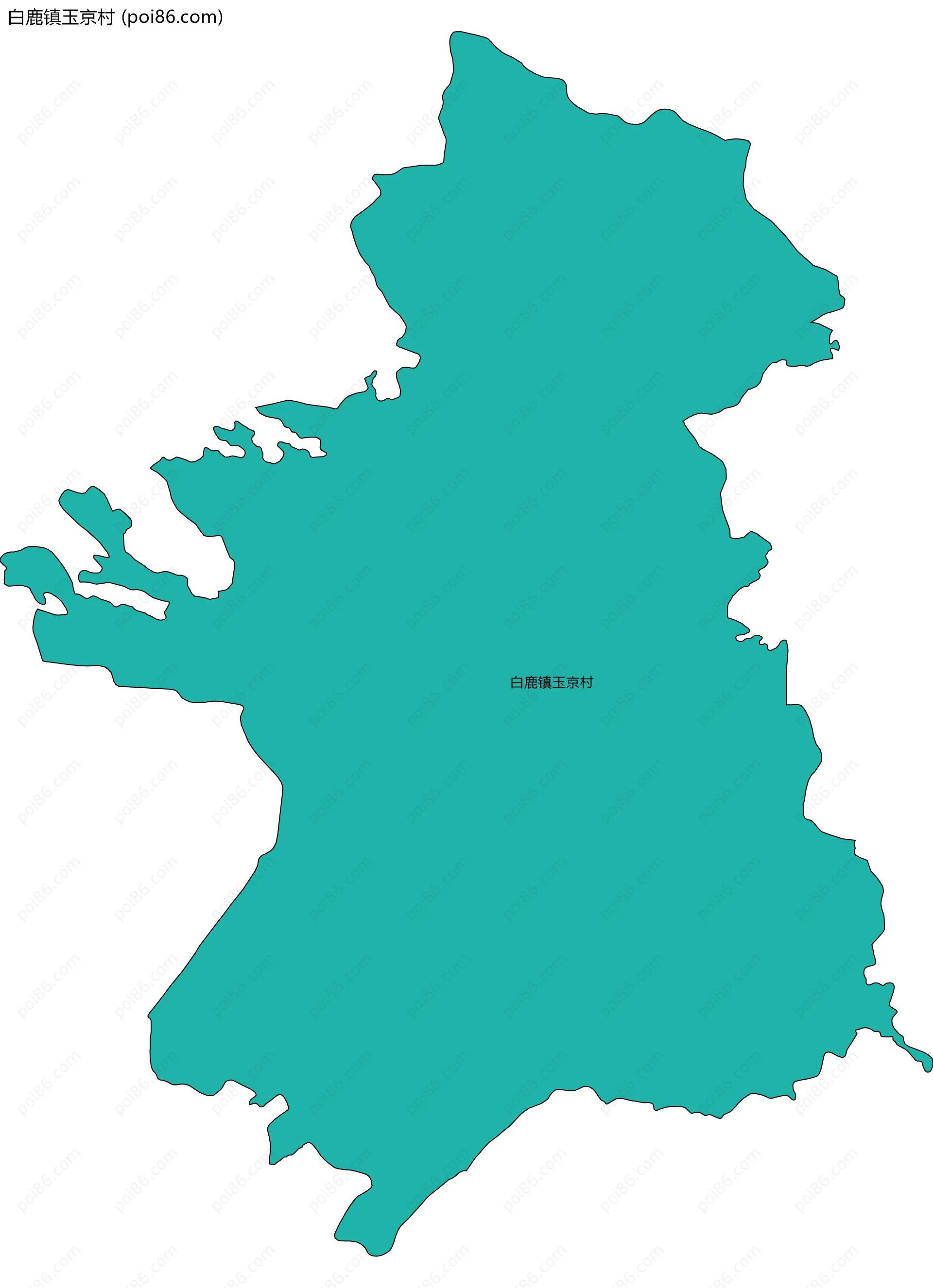 白鹿镇玉京村边界地图