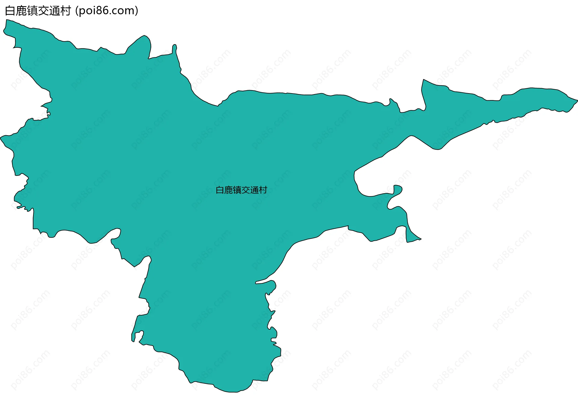 白鹿镇交通村边界地图
