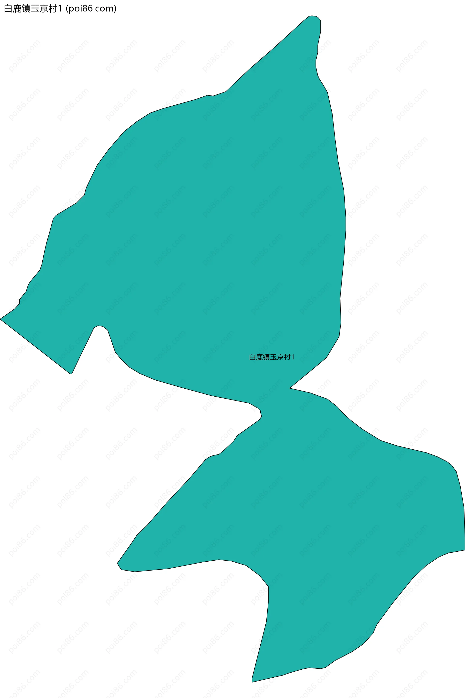 白鹿镇玉京村1边界地图