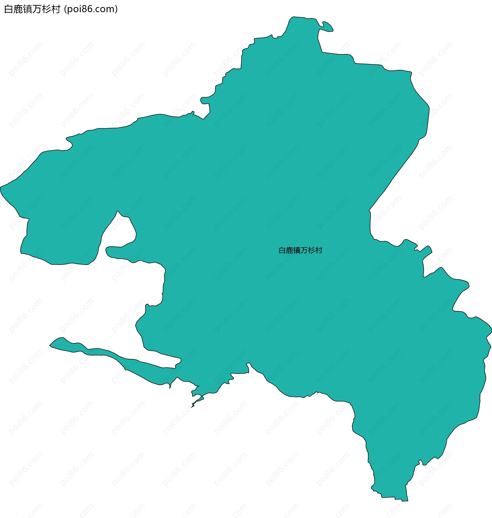 白鹿镇万杉村边界地图