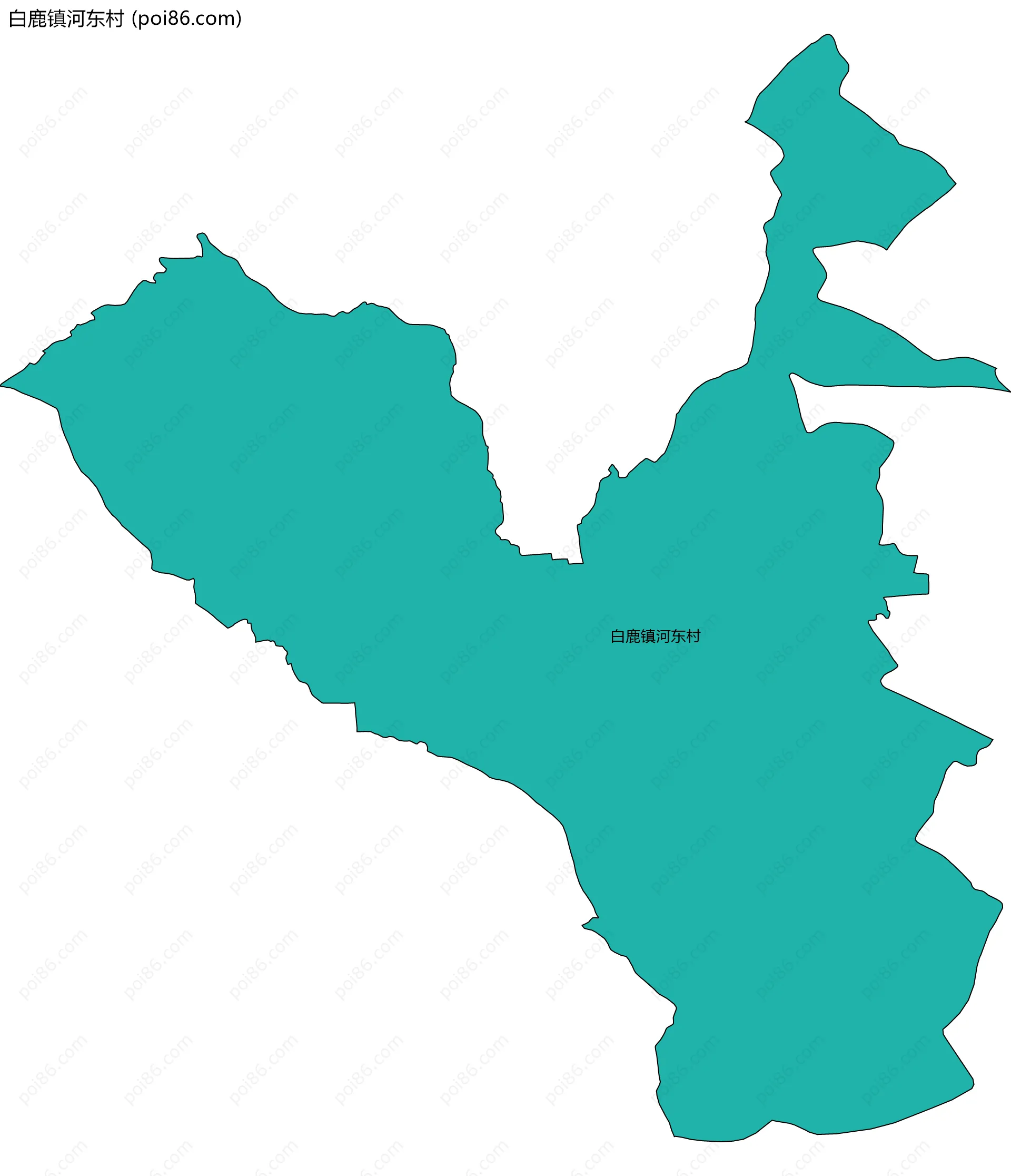 白鹿镇河东村边界地图