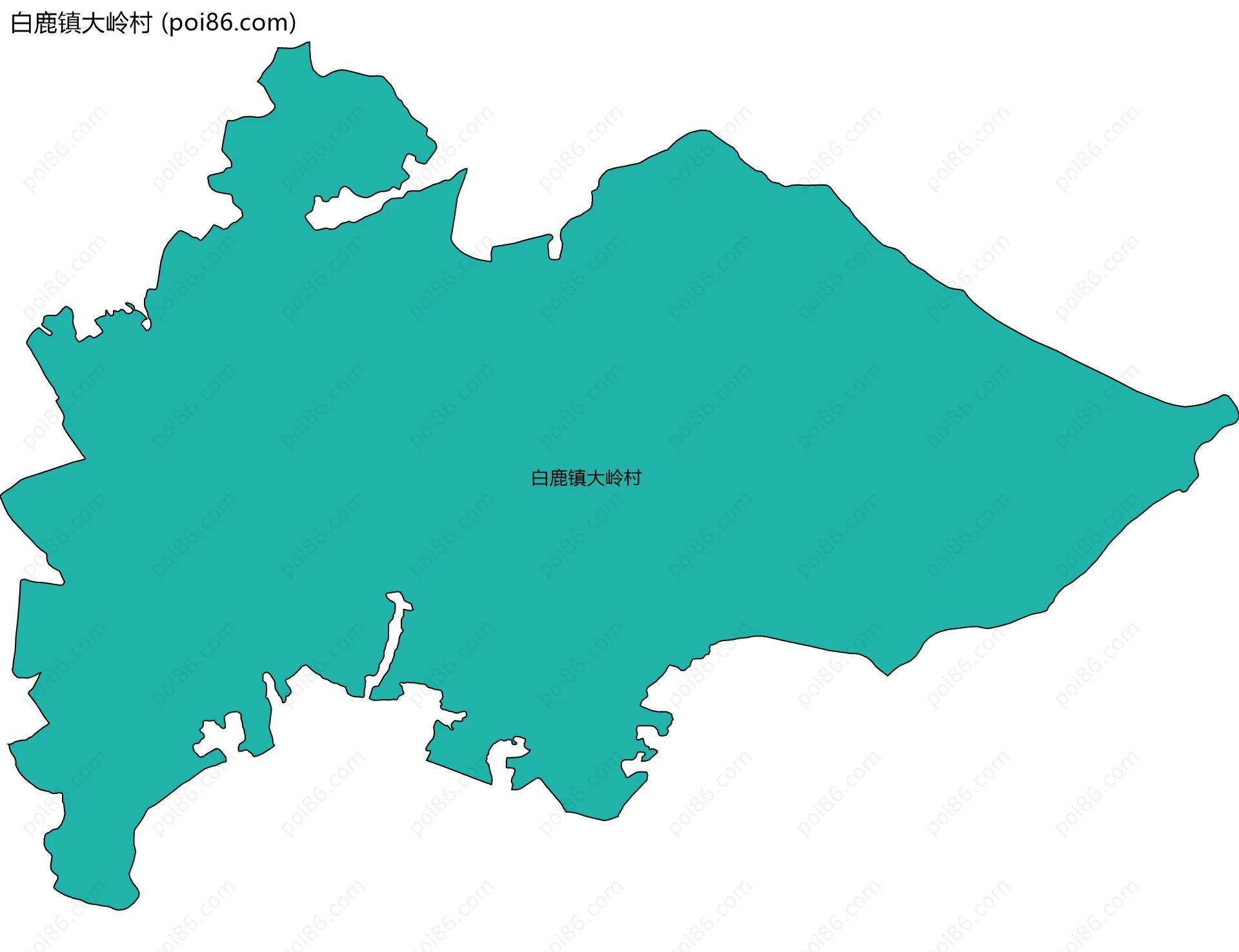 白鹿镇大岭村边界地图