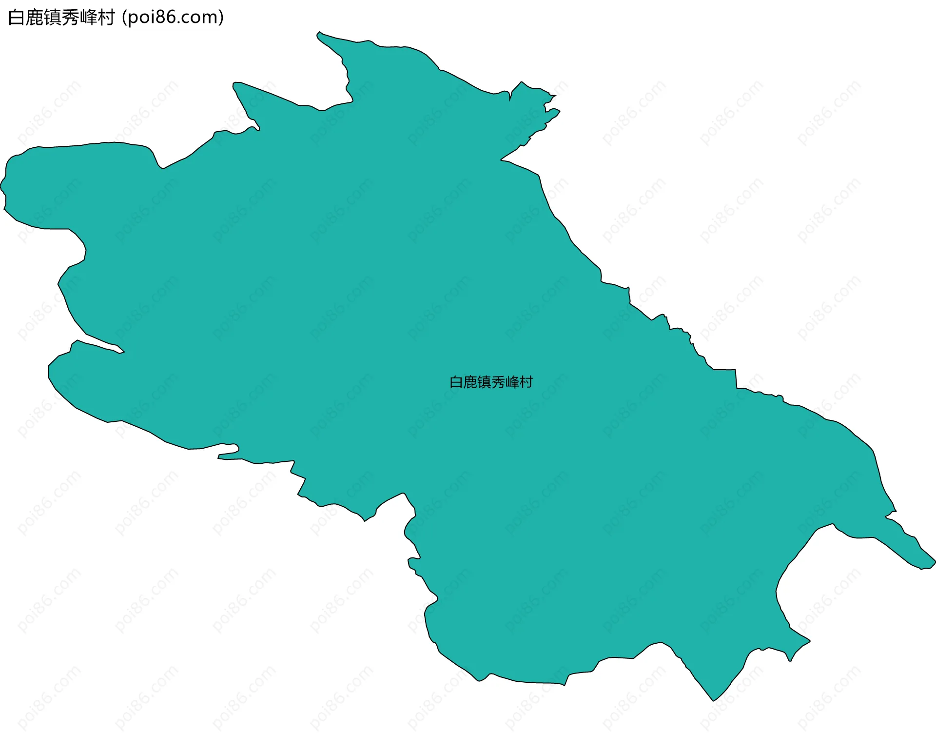 白鹿镇秀峰村边界地图