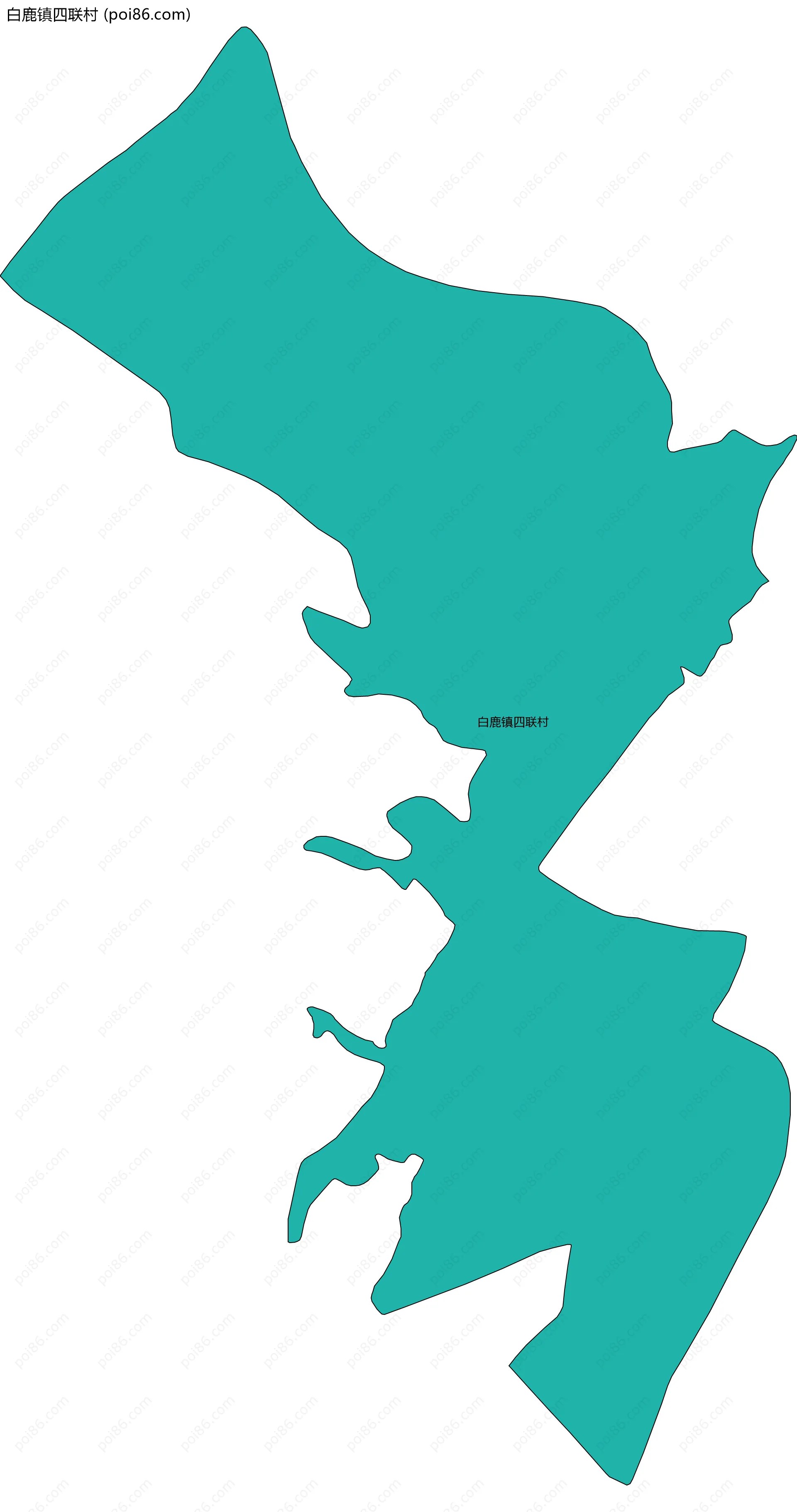 白鹿镇四联村边界地图