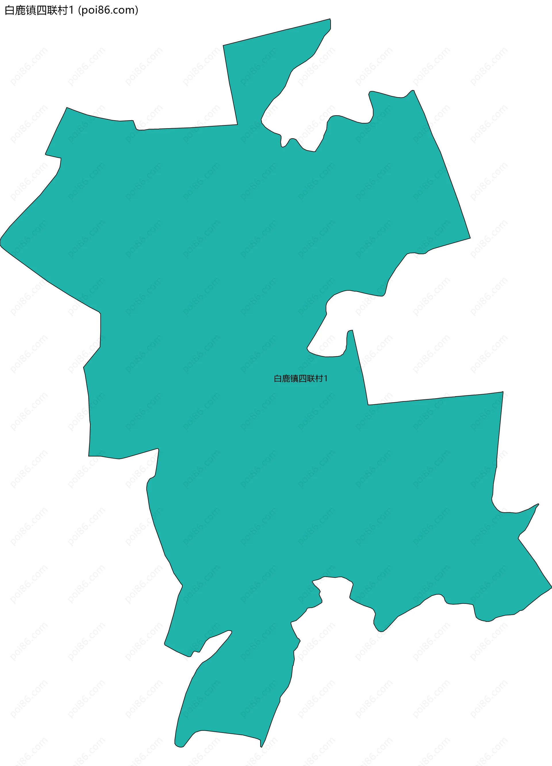 白鹿镇四联村1边界地图