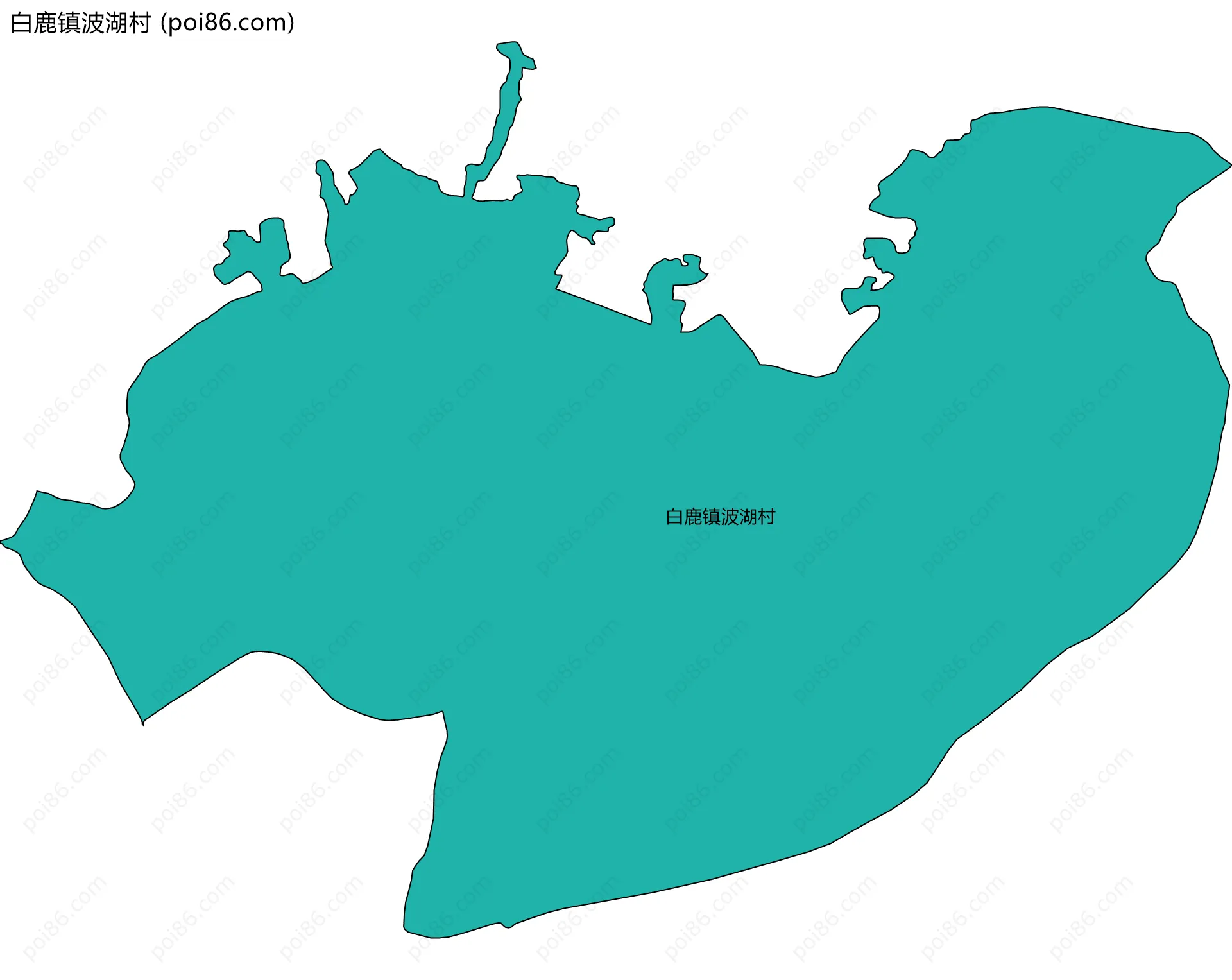 白鹿镇波湖村边界地图