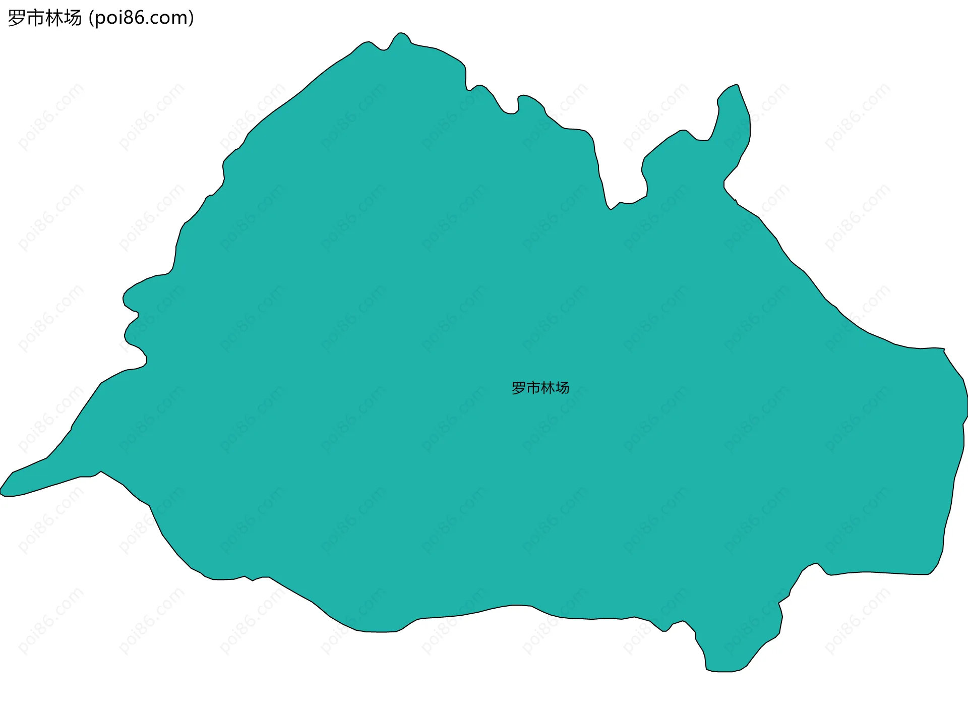 罗市林场边界地图(五级行政区划)