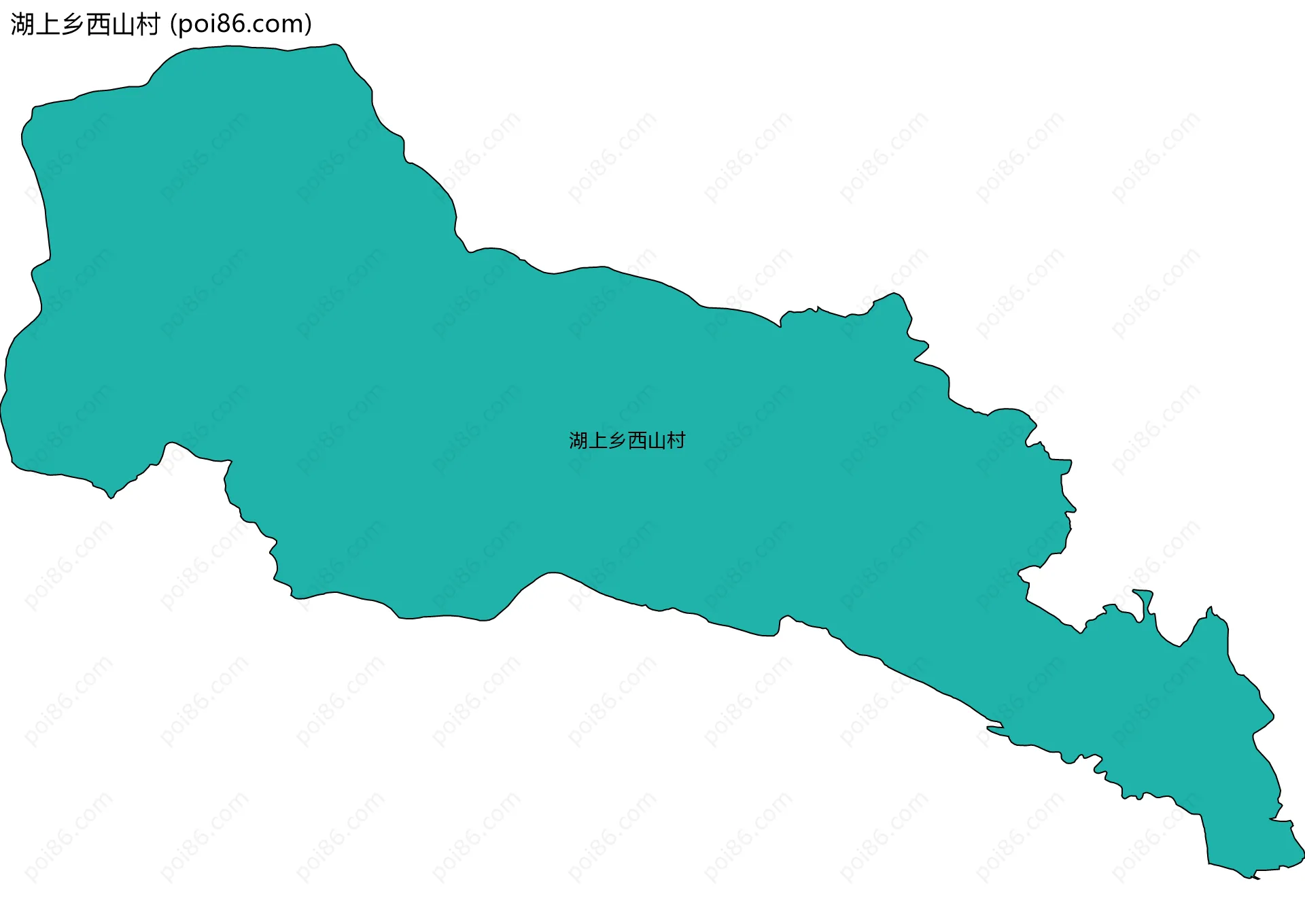 湖上乡西山村边界地图