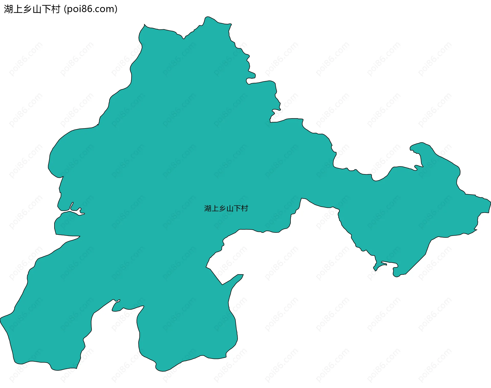 湖上乡山下村边界地图